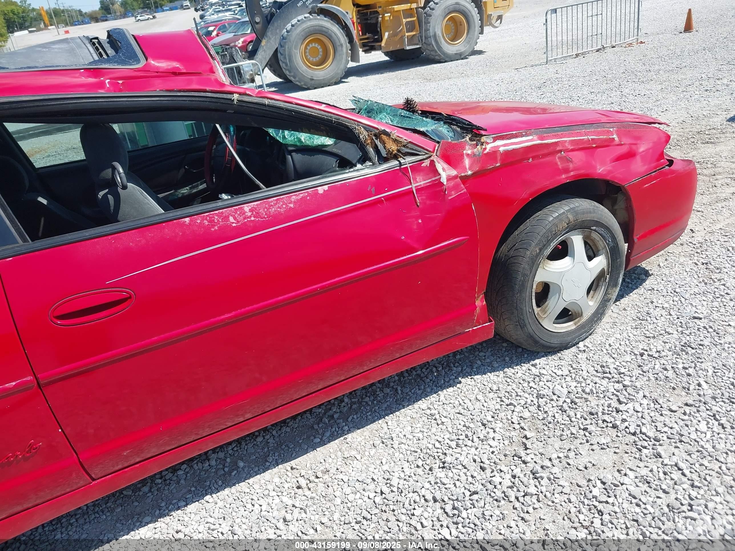 2003 Chevrolet Monte Carlo Ss Red vin: 2G1WX12K639374934