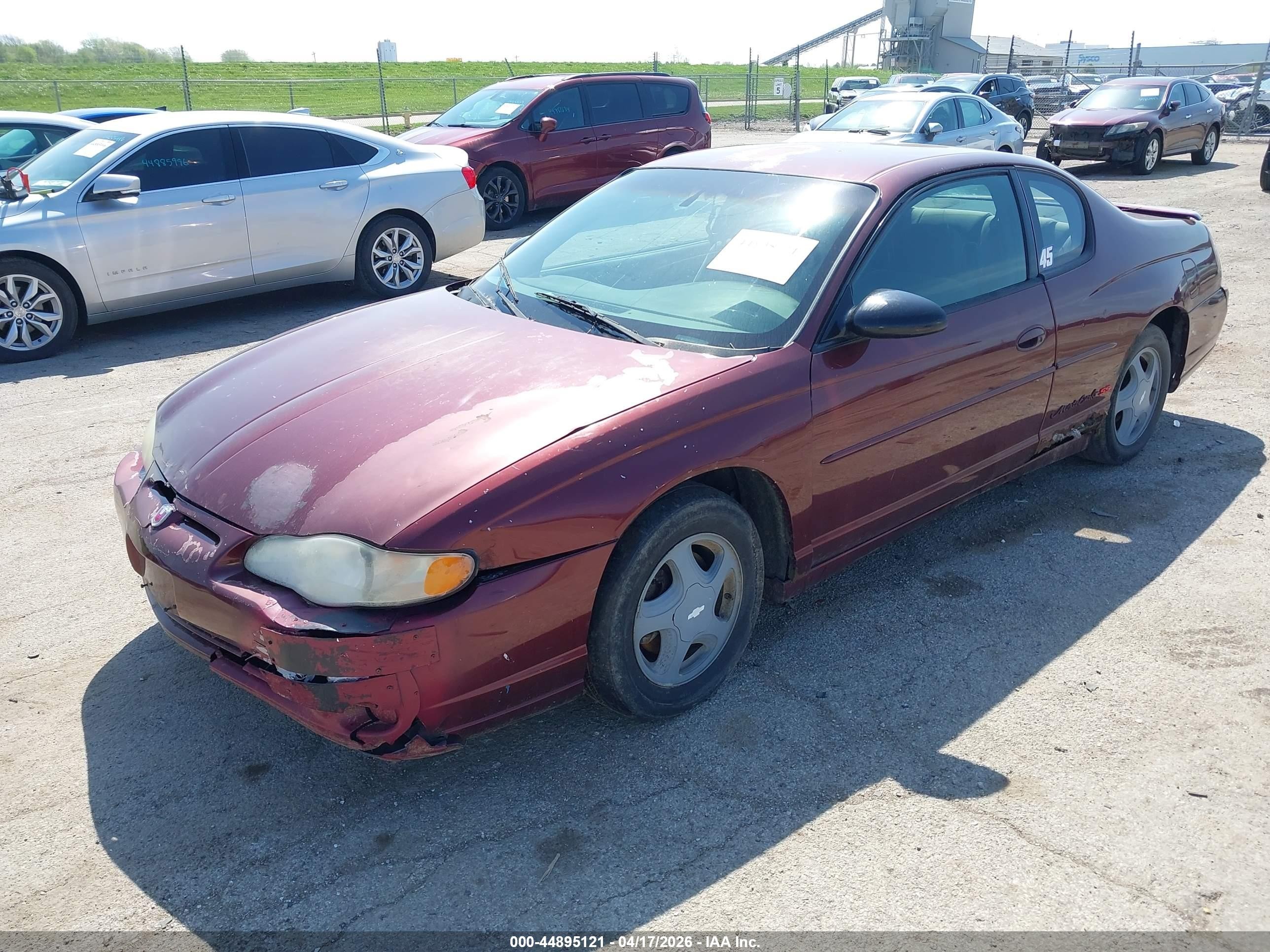 2000 Chevrolet Monte Carlo Ss Темно-бордовый vin: 2G1WX12K7Y9305242