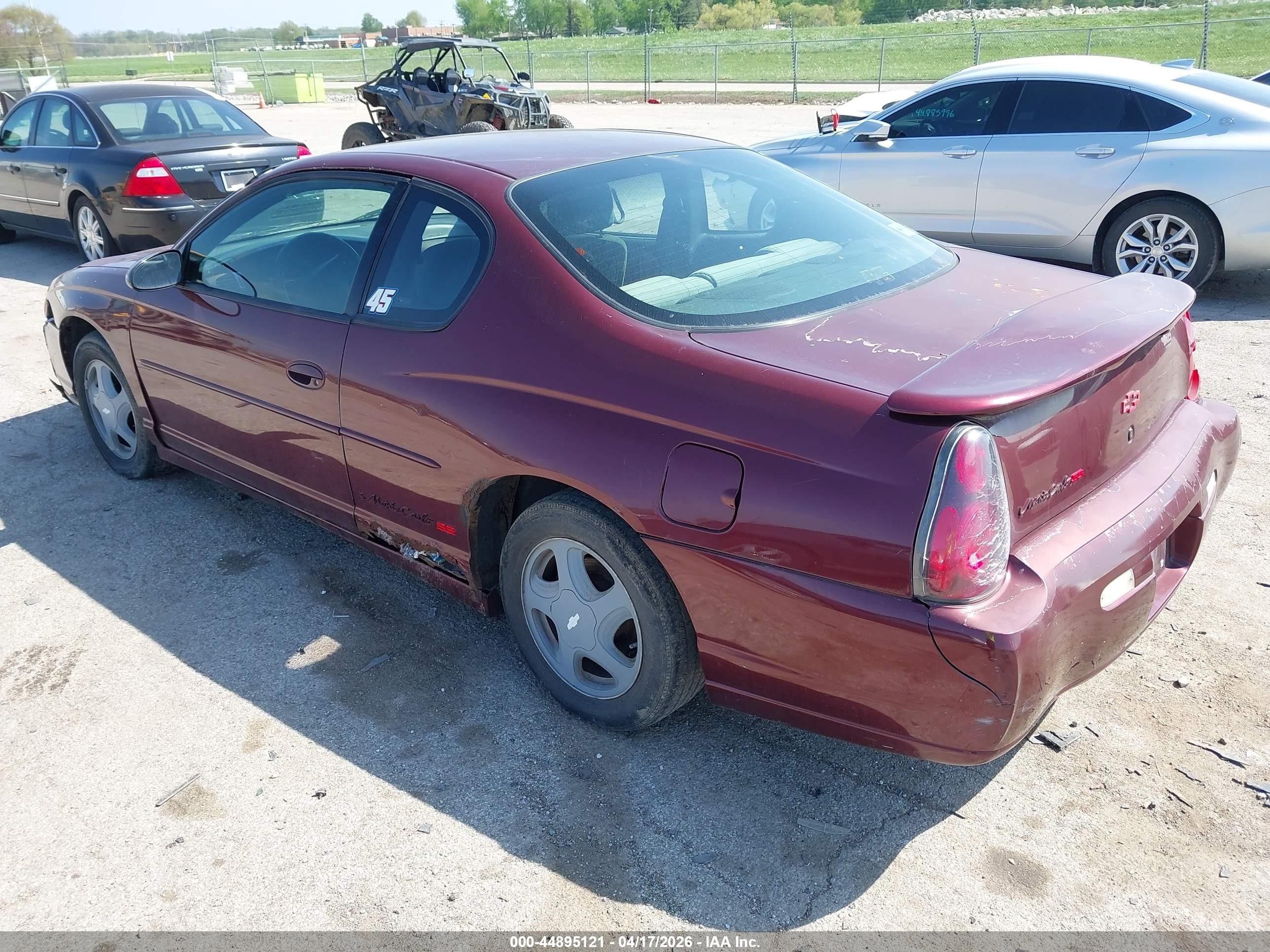 2000 Chevrolet Monte Carlo Ss Темно-бордовый vin: 2G1WX12K7Y9305242