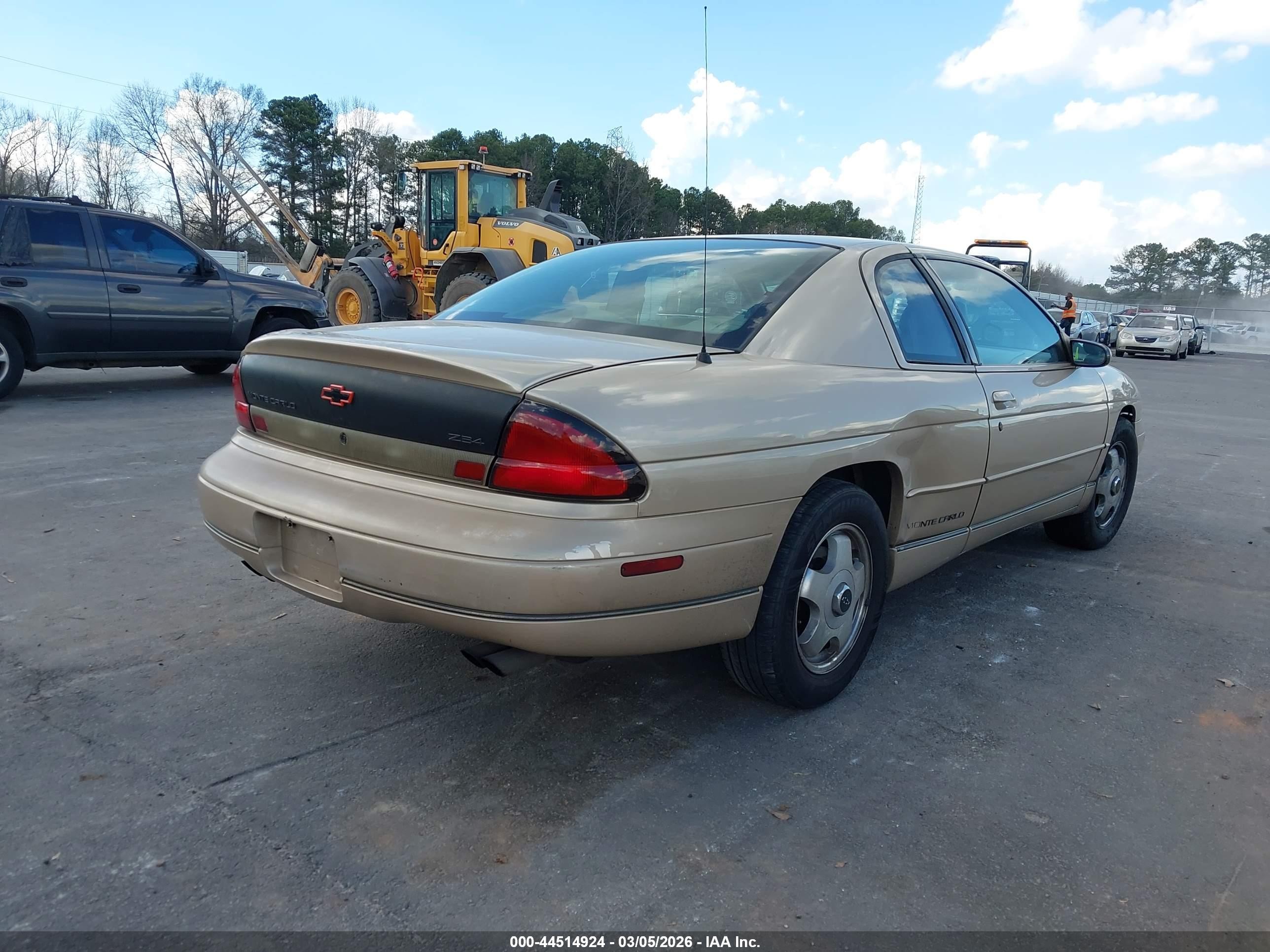 1999 Chevrolet Monte Carlo Z34 Gold vin: 2G1WX12K8X9236141