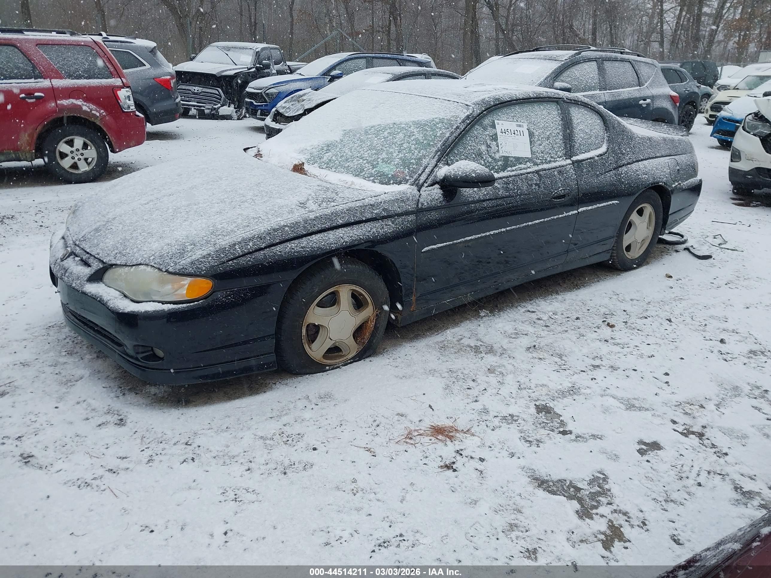 2000 Chevrolet Monte Carlo Ss Black vin: 2G1WX12K8Y9216845