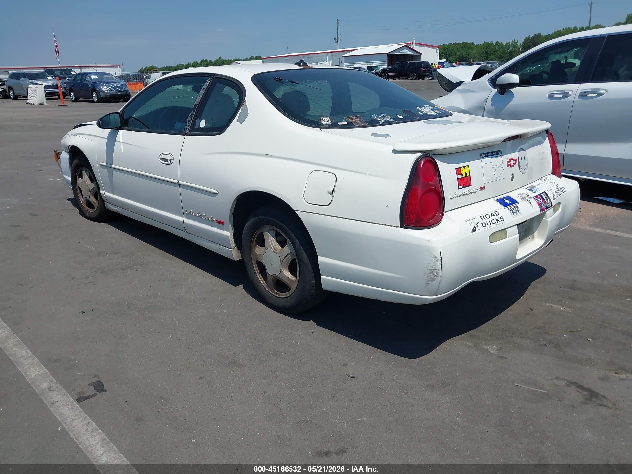 2003 Chevrolet Monte Carlo Ss Белый vin: 2G1WX12KX39430762