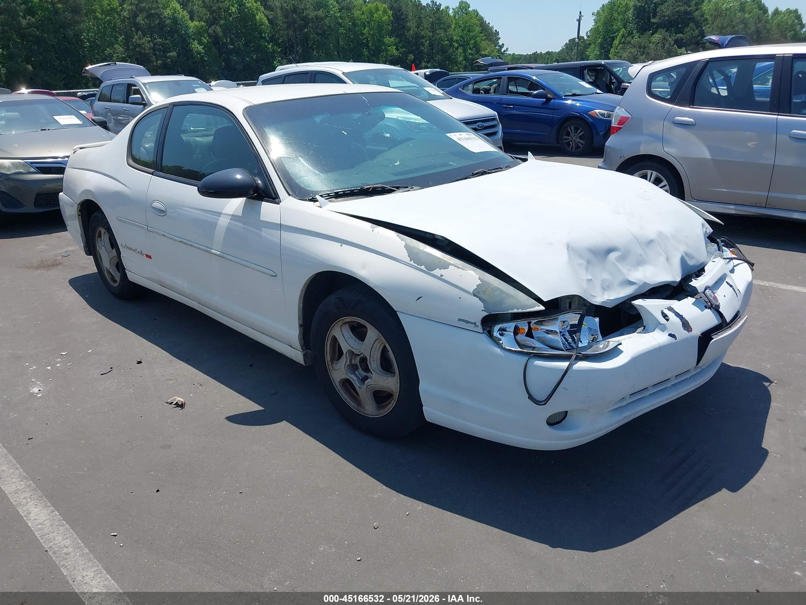 2003 Chevrolet Monte Carlo Ss Белый vin: 2G1WX12KX39430762