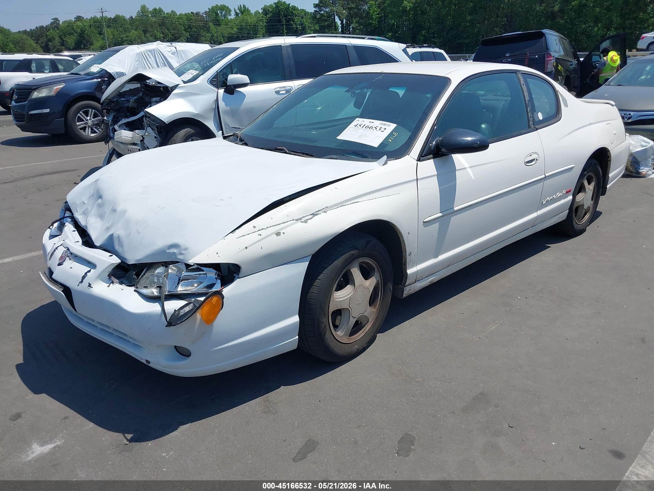 2003 Chevrolet Monte Carlo Ss Белый vin: 2G1WX12KX39430762