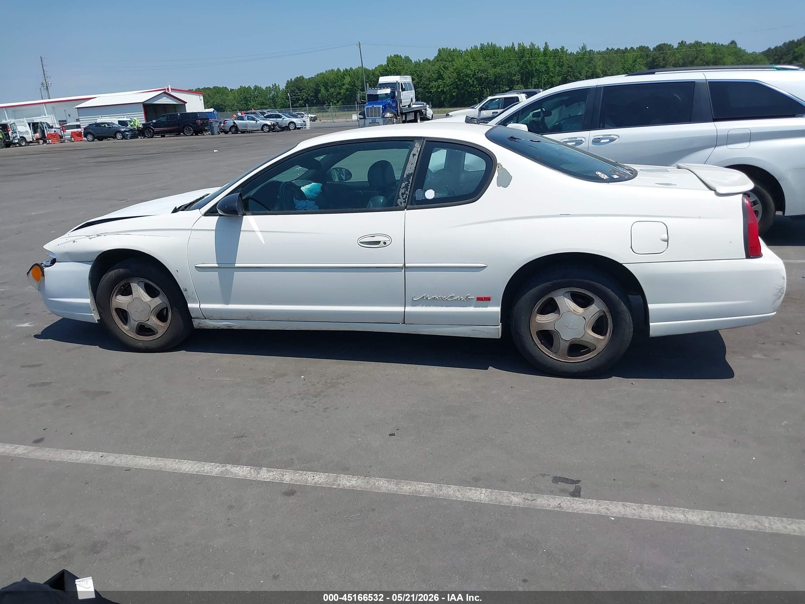 2003 Chevrolet Monte Carlo Ss Белый vin: 2G1WX12KX39430762
