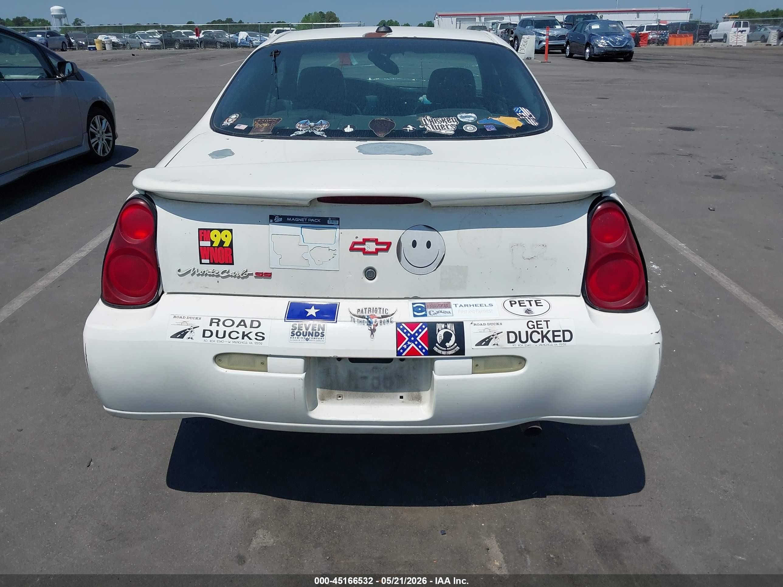 2003 Chevrolet Monte Carlo Ss Белый vin: 2G1WX12KX39430762