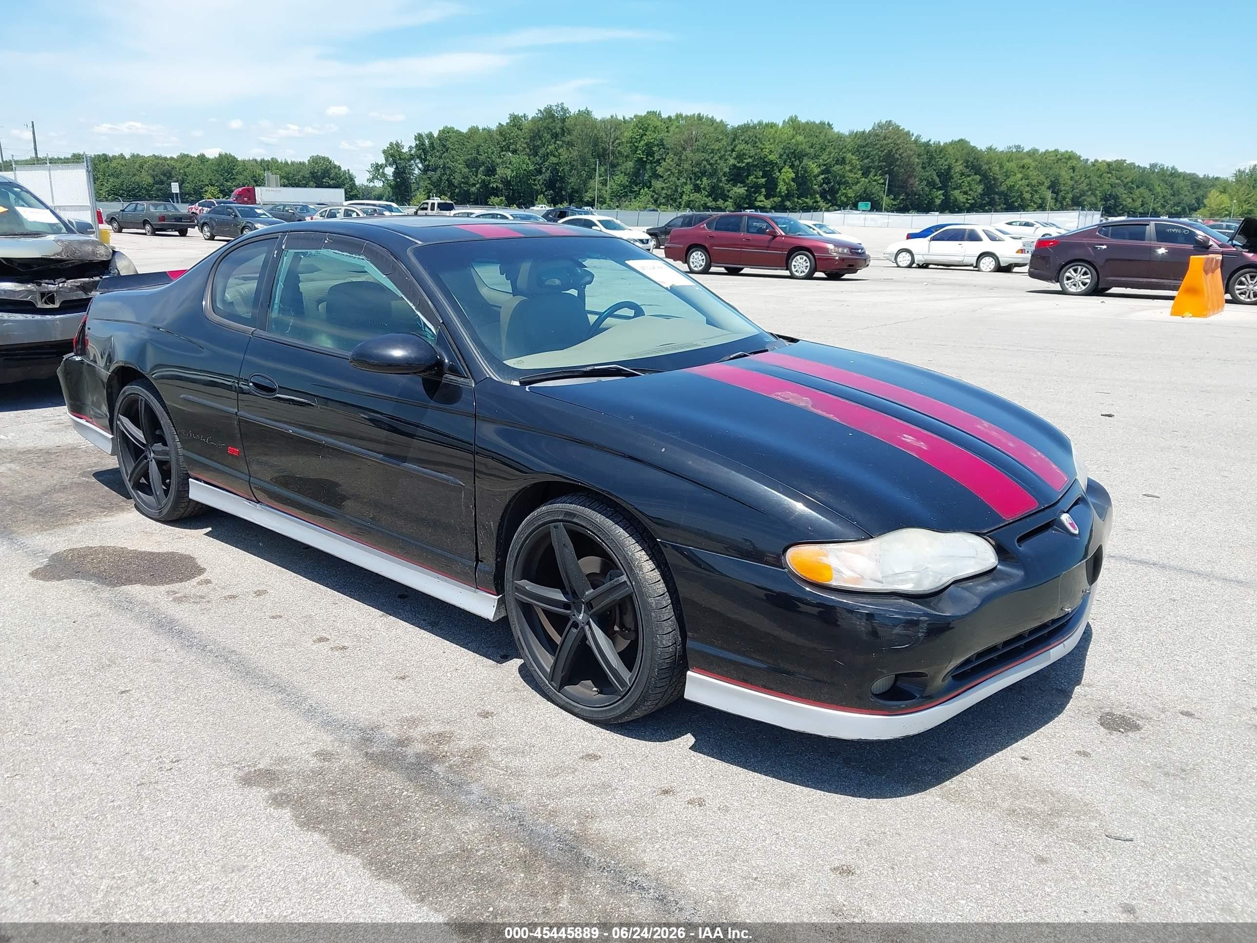 2003 Chevrolet Monte Carlo Ss Черный vin: 2G1WX12KX39446086