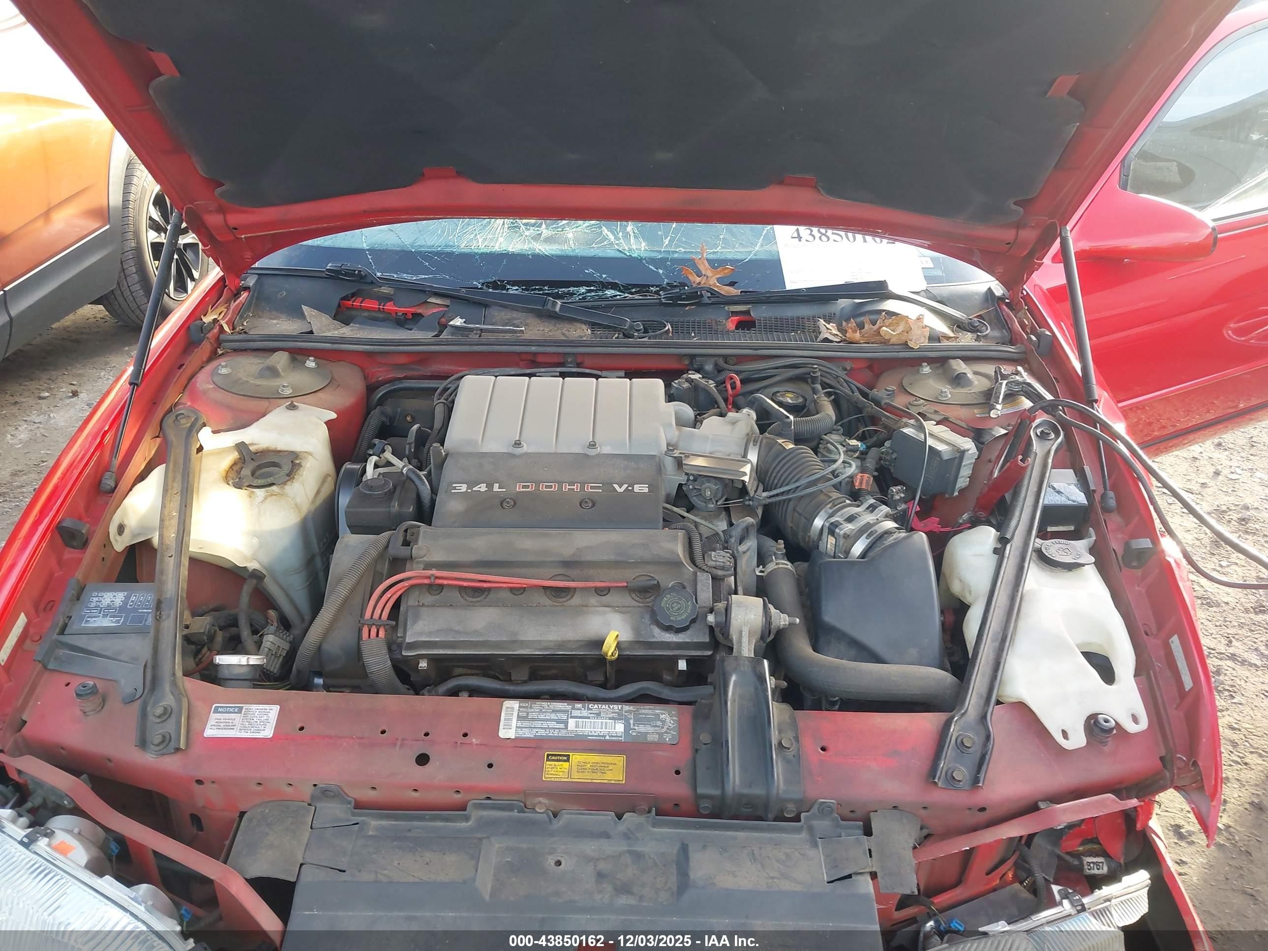 1995 Chevrolet Monte Carlo Z34 Red vin: 2G1WX12X2S9324414