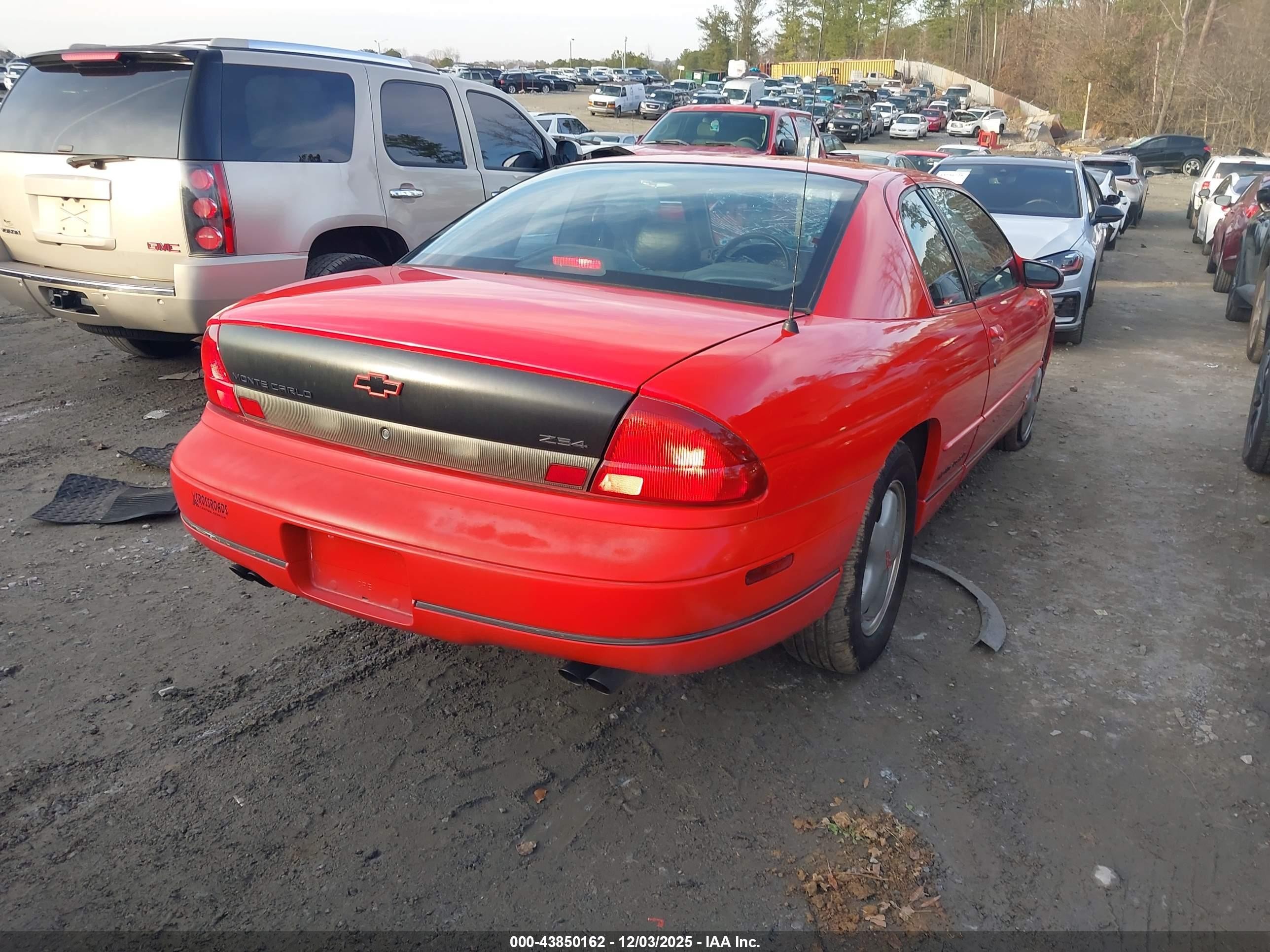 1995 Chevrolet Monte Carlo Z34 Red vin: 2G1WX12X2S9324414