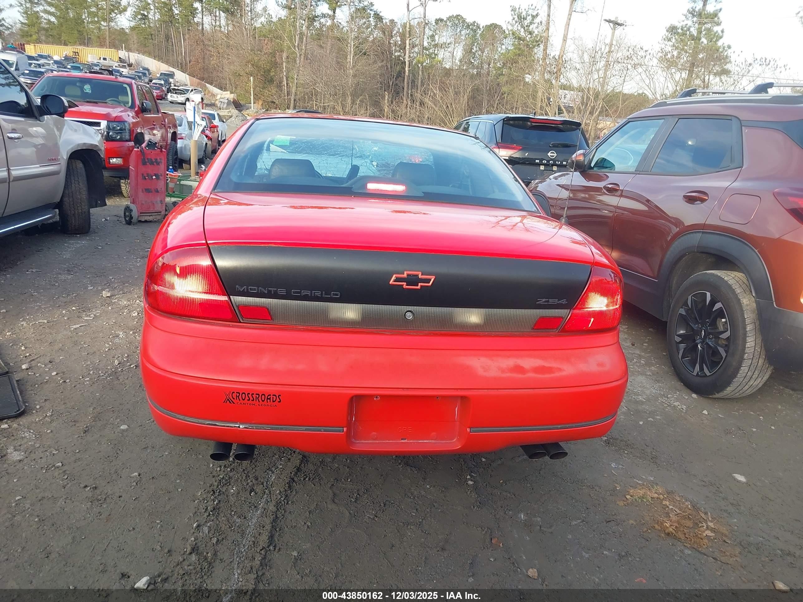 1995 Chevrolet Monte Carlo Z34 Red vin: 2G1WX12X2S9324414