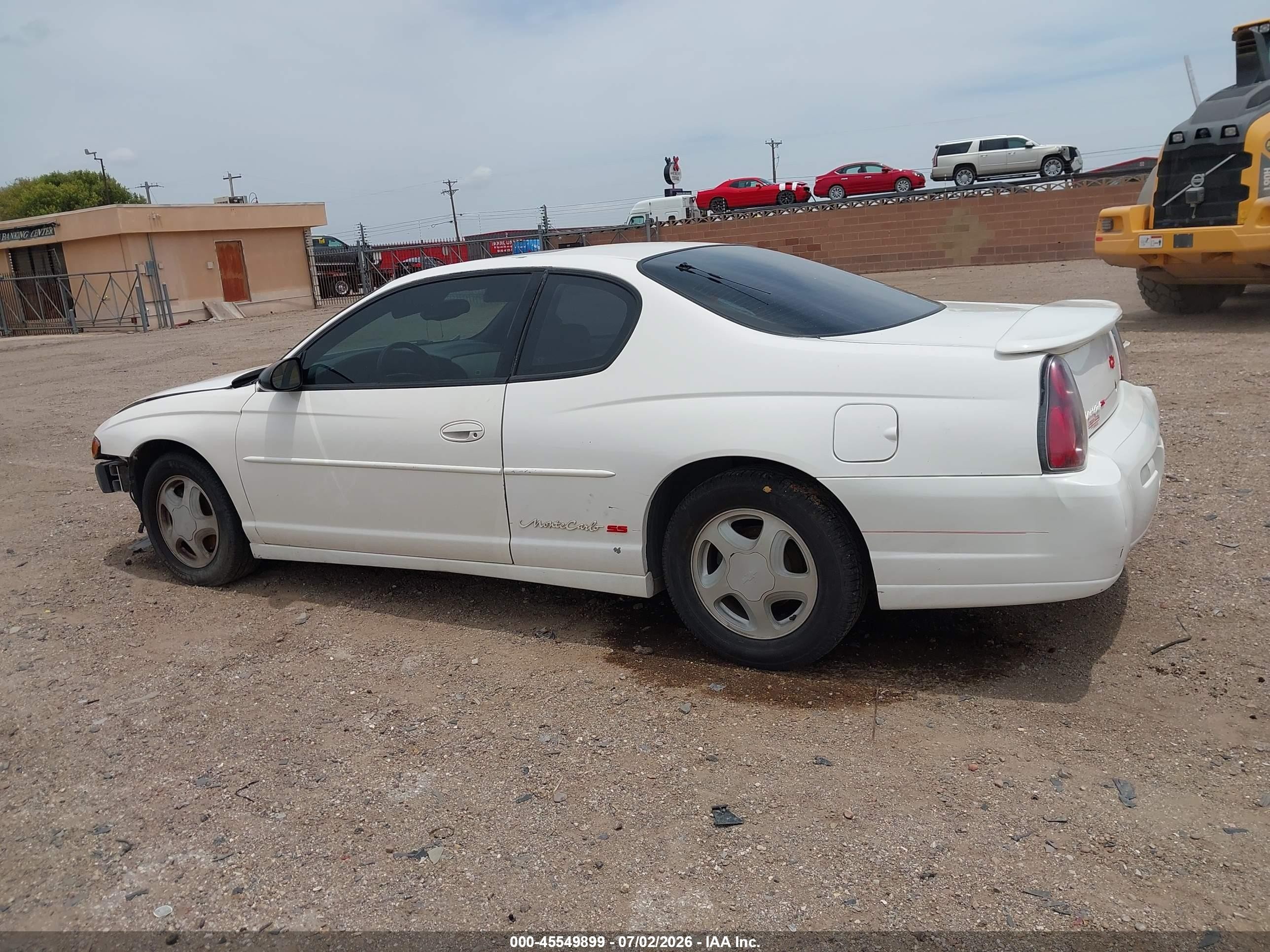 2002 Chevrolet Monte Carlo Ss White vin: 2G1WX15K029299111
