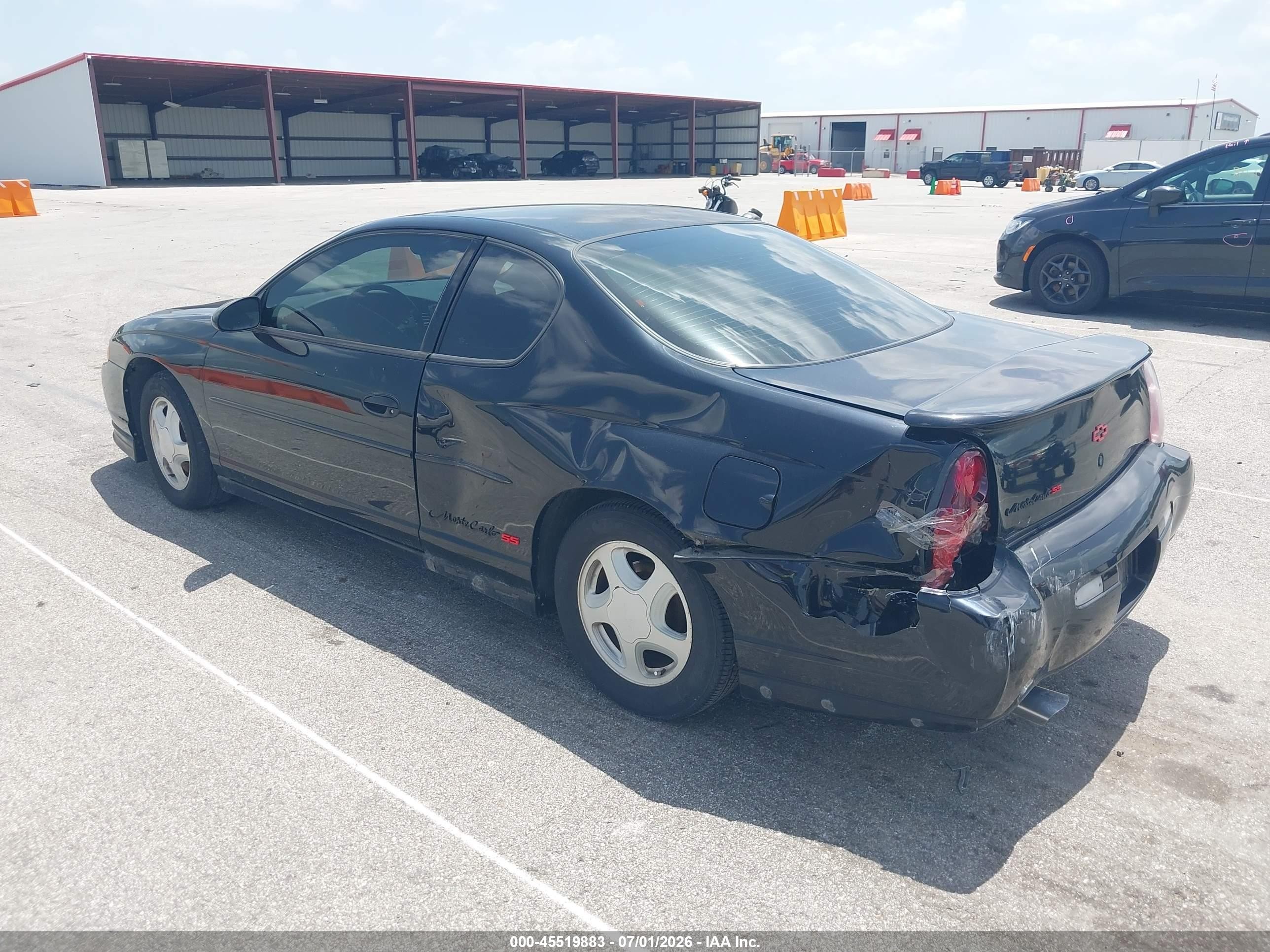 2001 Chevrolet Monte Carlo Ss Black vin: 2G1WX15K119127118