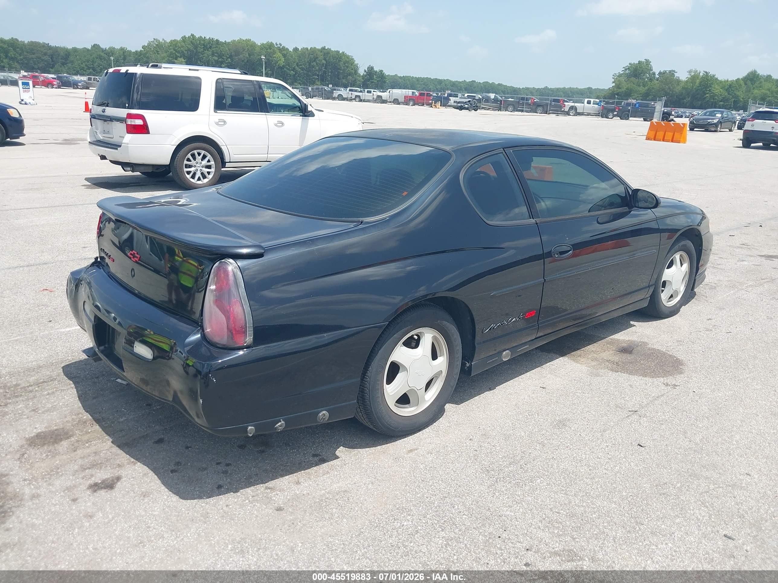 2001 Chevrolet Monte Carlo Ss Black vin: 2G1WX15K119127118