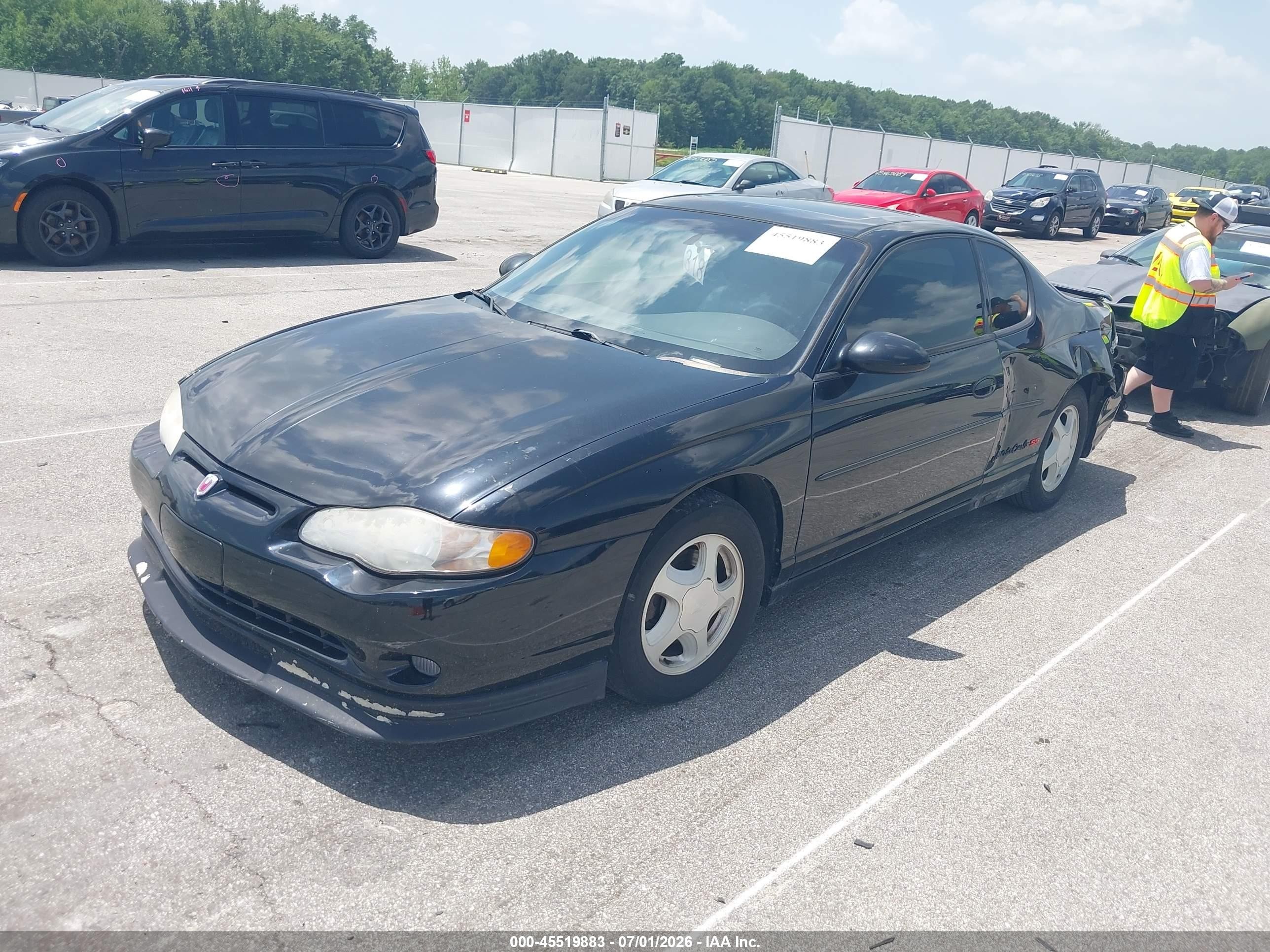 2001 Chevrolet Monte Carlo Ss Black vin: 2G1WX15K119127118