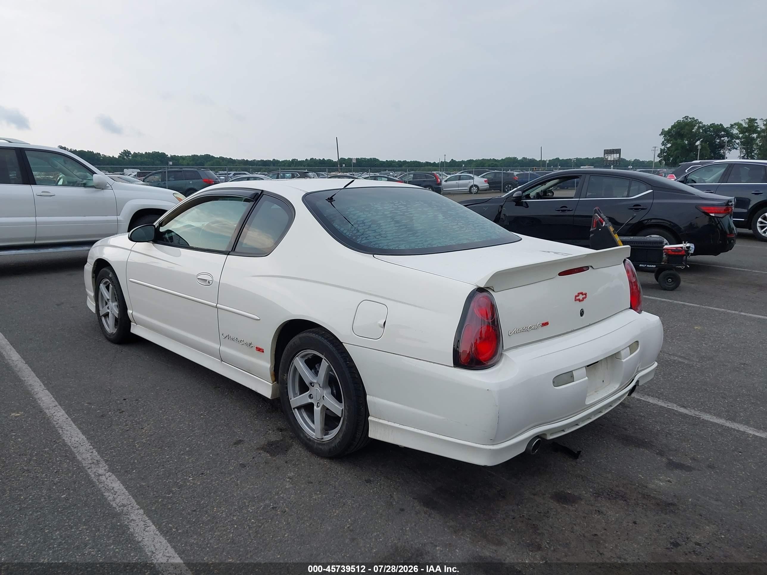 2002 Chevrolet Monte Carlo Ss White vin: 2G1WX15K129251360