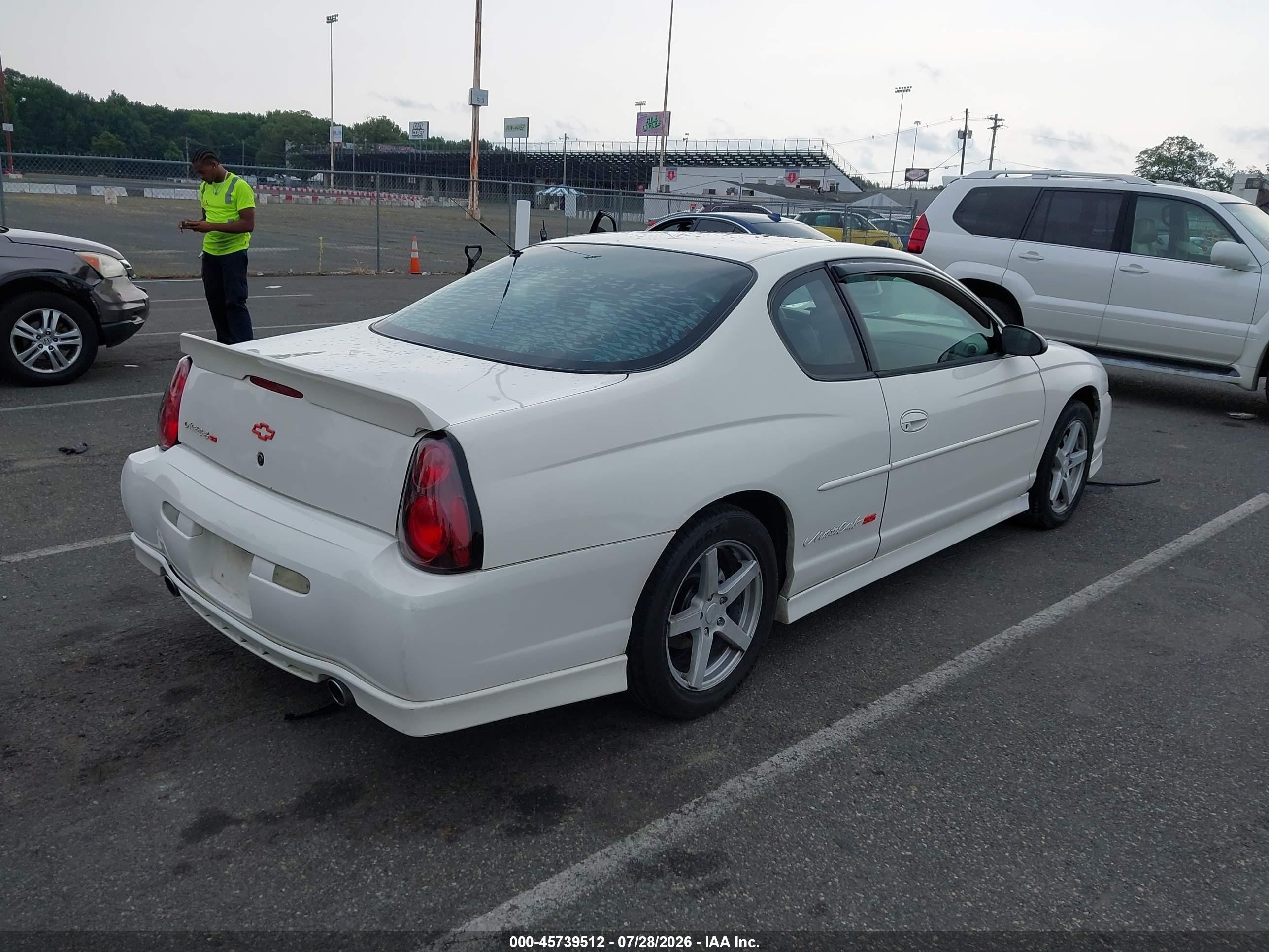 2002 Chevrolet Monte Carlo Ss White vin: 2G1WX15K129251360