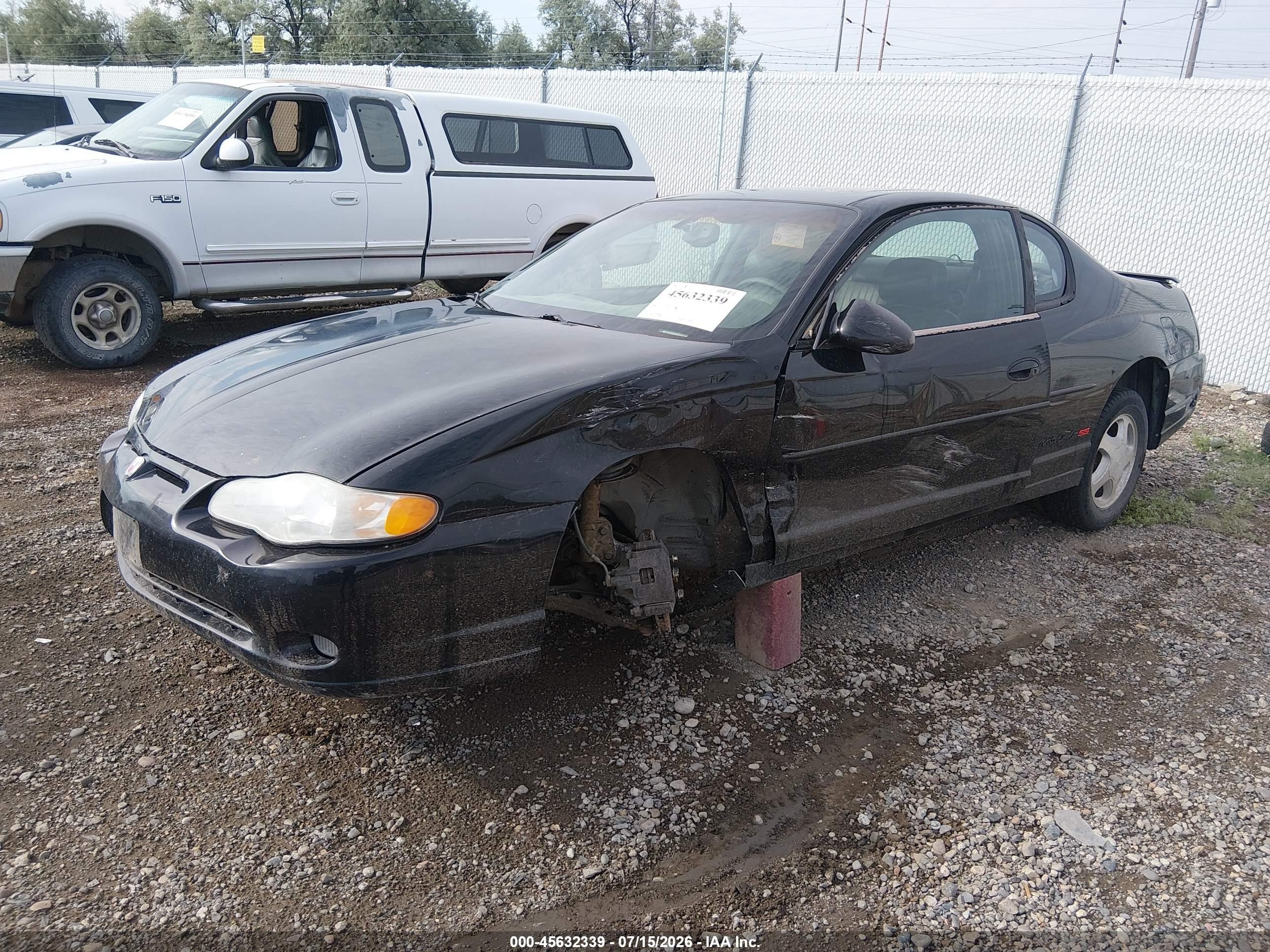 2003 Chevrolet Monte Carlo Ss Черный vin: 2G1WX15K139159313