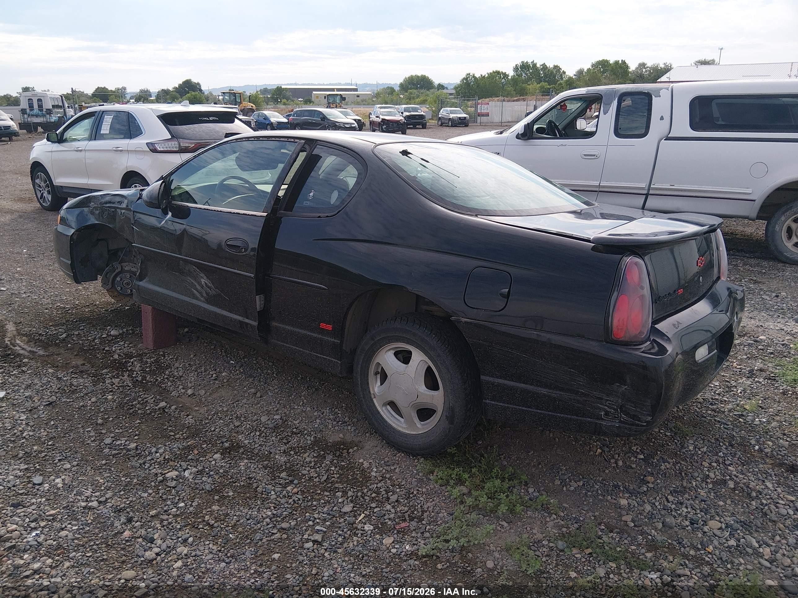 2003 Chevrolet Monte Carlo Ss Черный vin: 2G1WX15K139159313