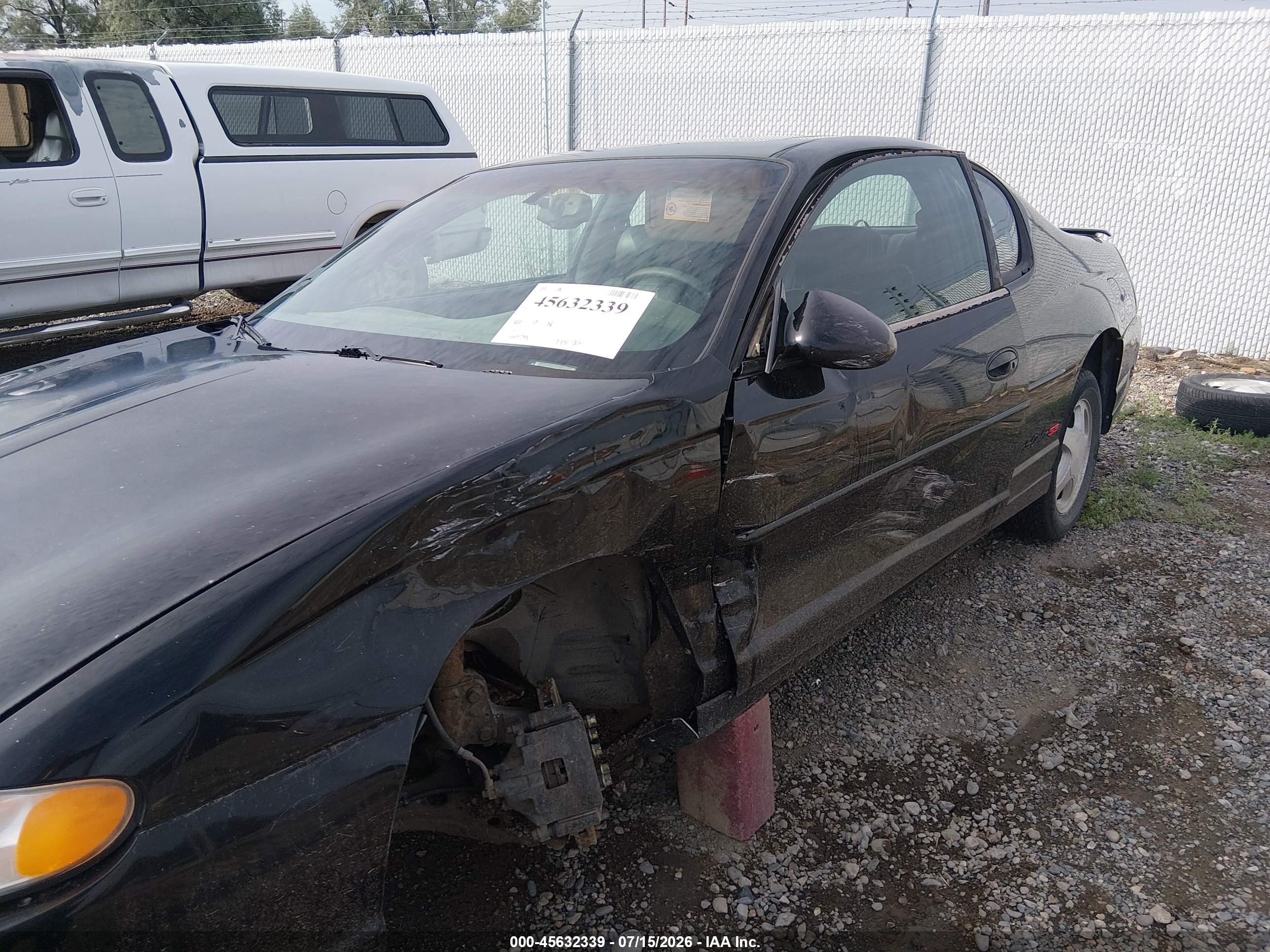 2003 Chevrolet Monte Carlo Ss Черный vin: 2G1WX15K139159313