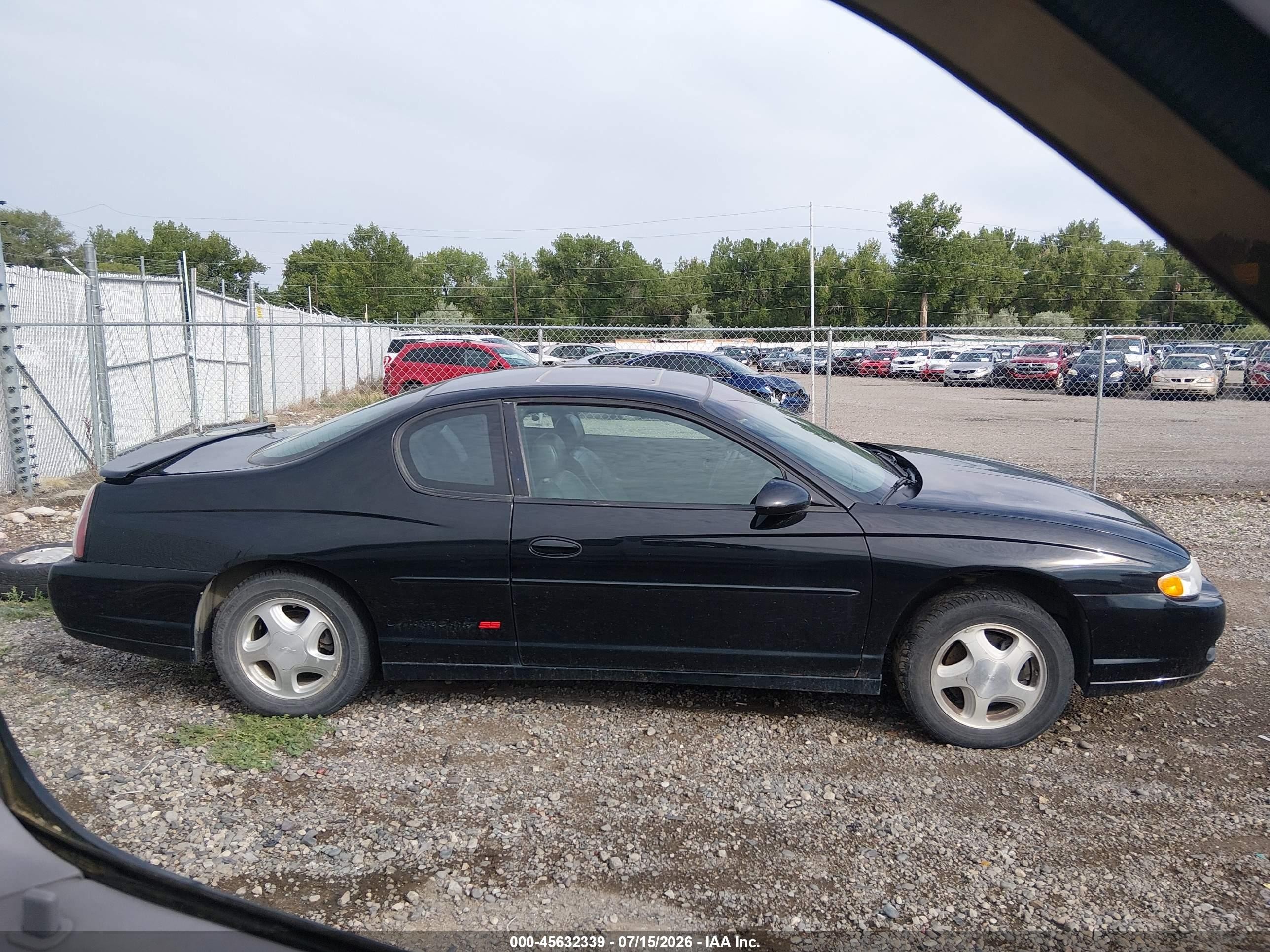 2003 Chevrolet Monte Carlo Ss Черный vin: 2G1WX15K139159313
