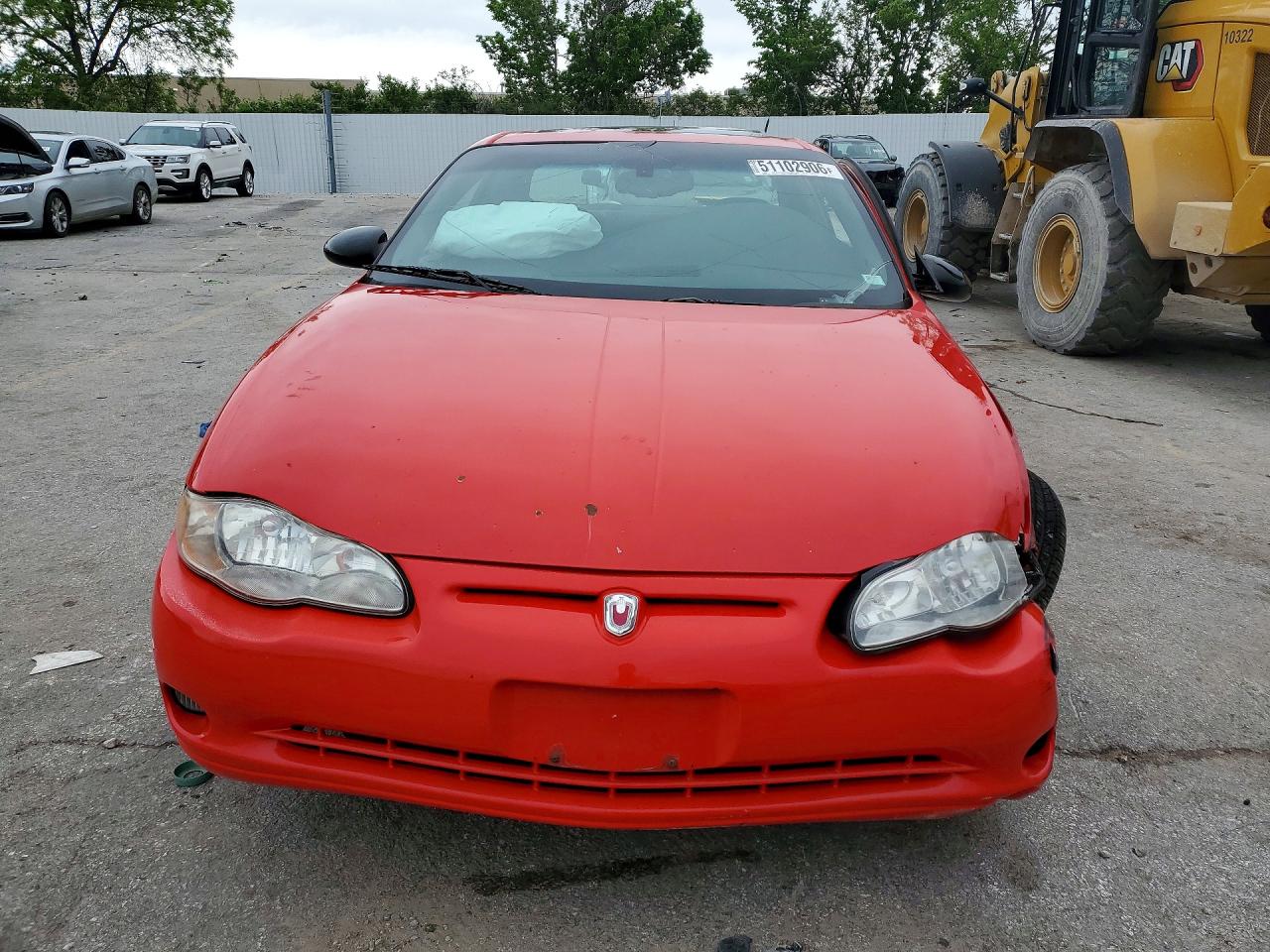 2001 Chevrolet Monte Carlo Ss Red vin: 2G1WX15K219291655