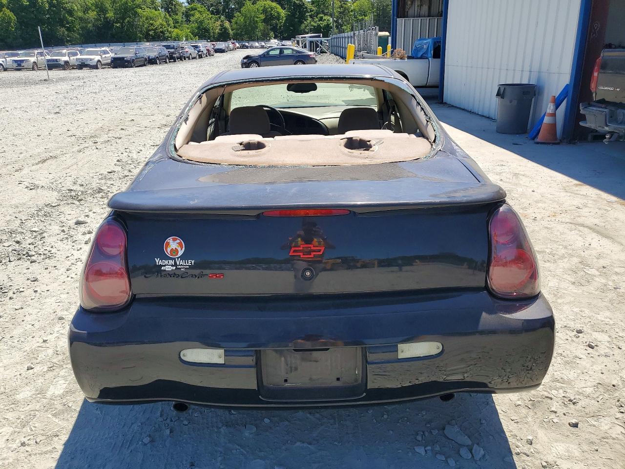 2002 Chevrolet Monte Carlo Ss Black vin: 2G1WX15K229275070
