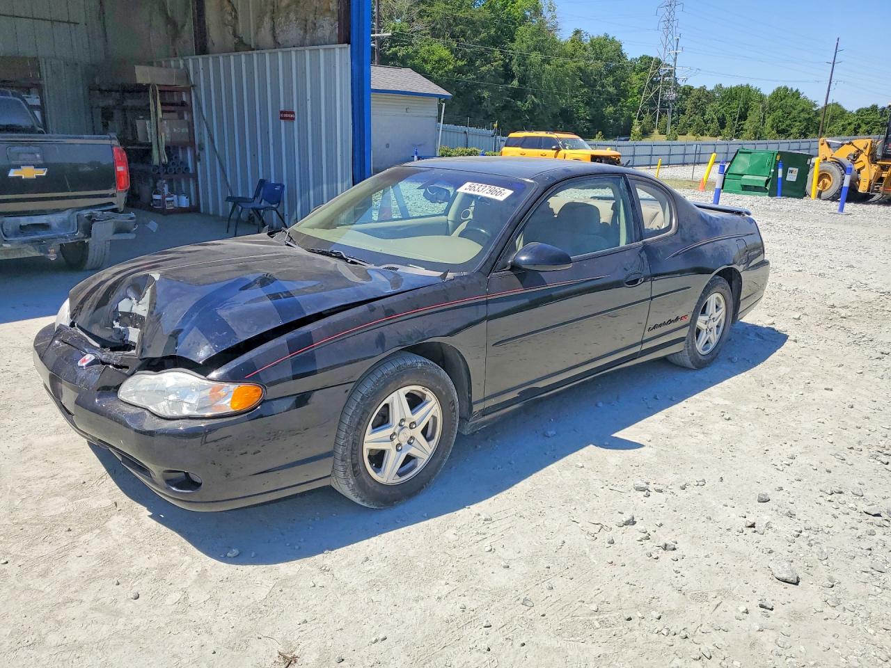 2002 Chevrolet Monte Carlo Ss Black vin: 2G1WX15K229275070