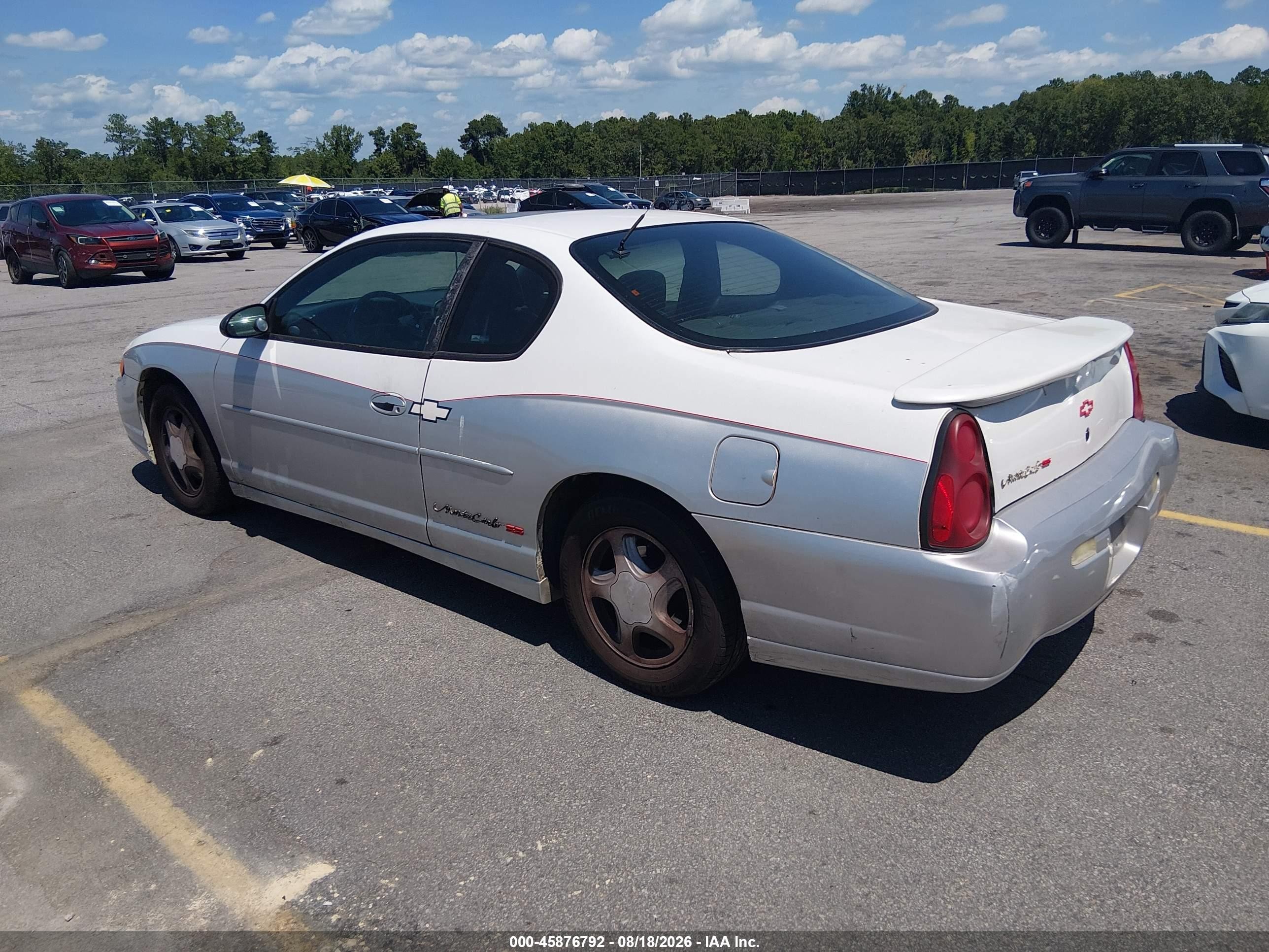 2002 Chevrolet Monte Carlo Ss Белый vin: 2G1WX15K329250761