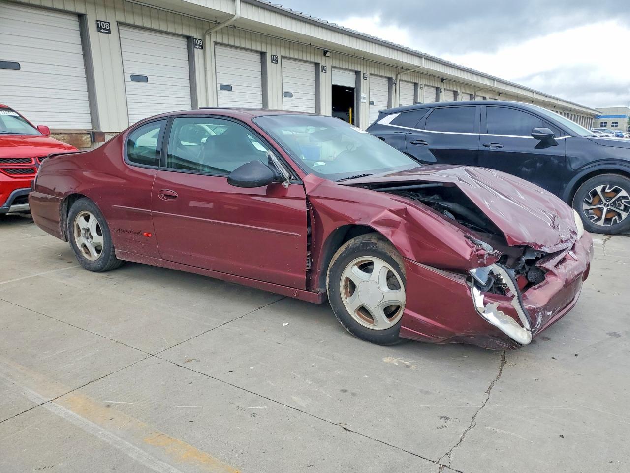 2001 Chevrolet Monte Carlo Ss Burgundy vin: 2G1WX15K619187024