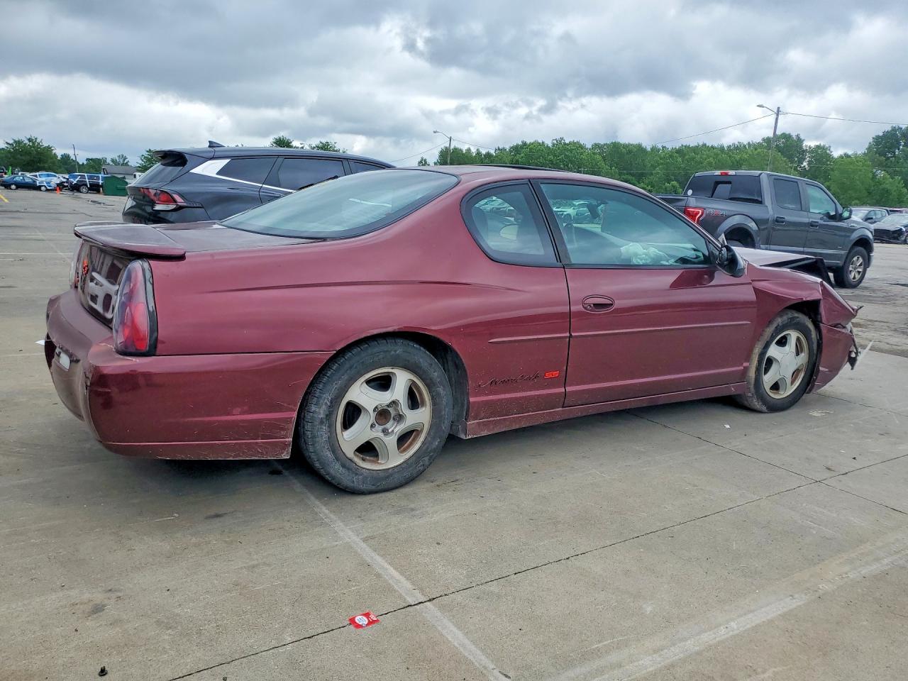 2001 Chevrolet Monte Carlo Ss Burgundy vin: 2G1WX15K619187024