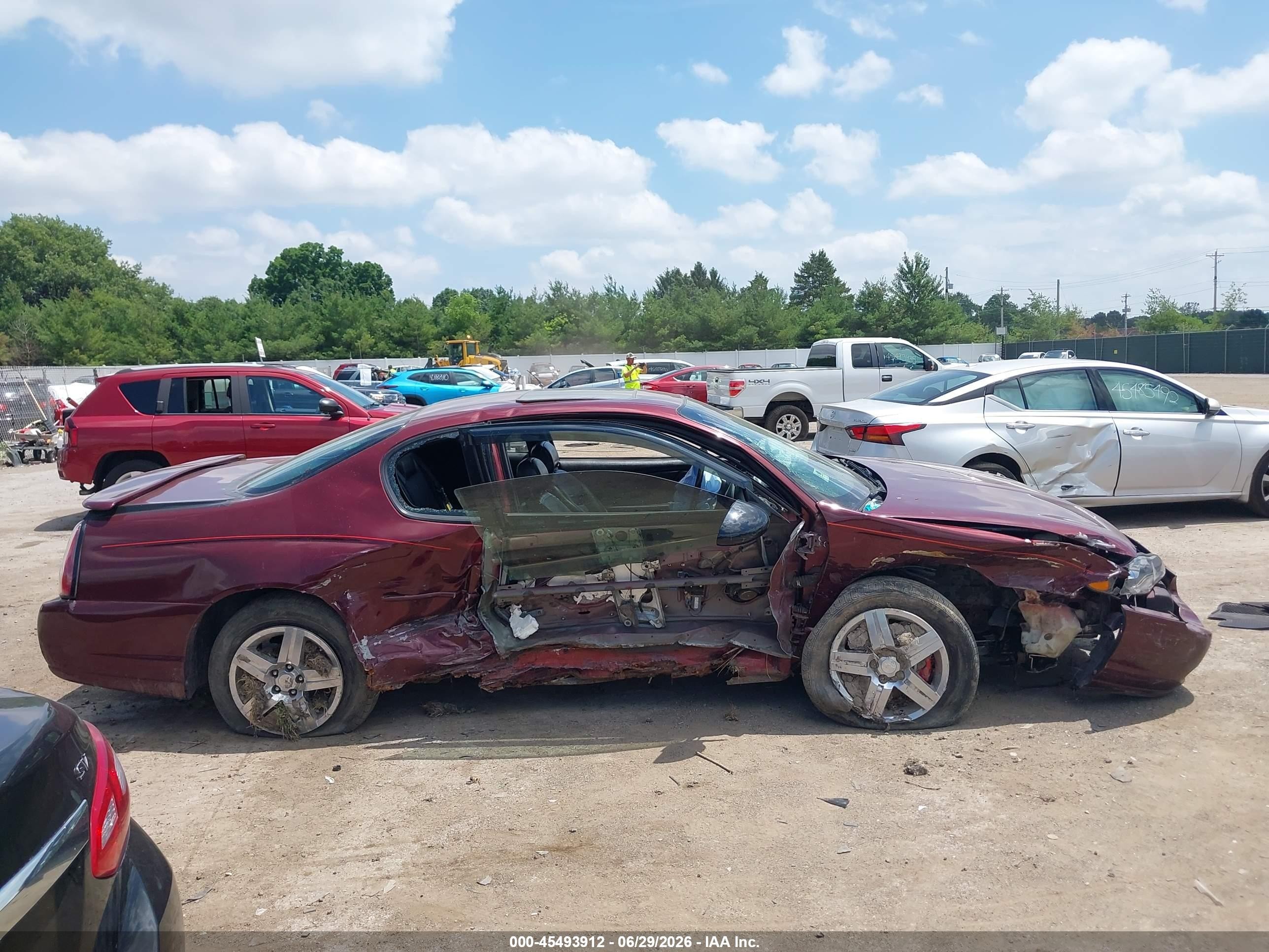 2002 Chevrolet Monte Carlo Ss Maroon vin: 2G1WX15K629373468
