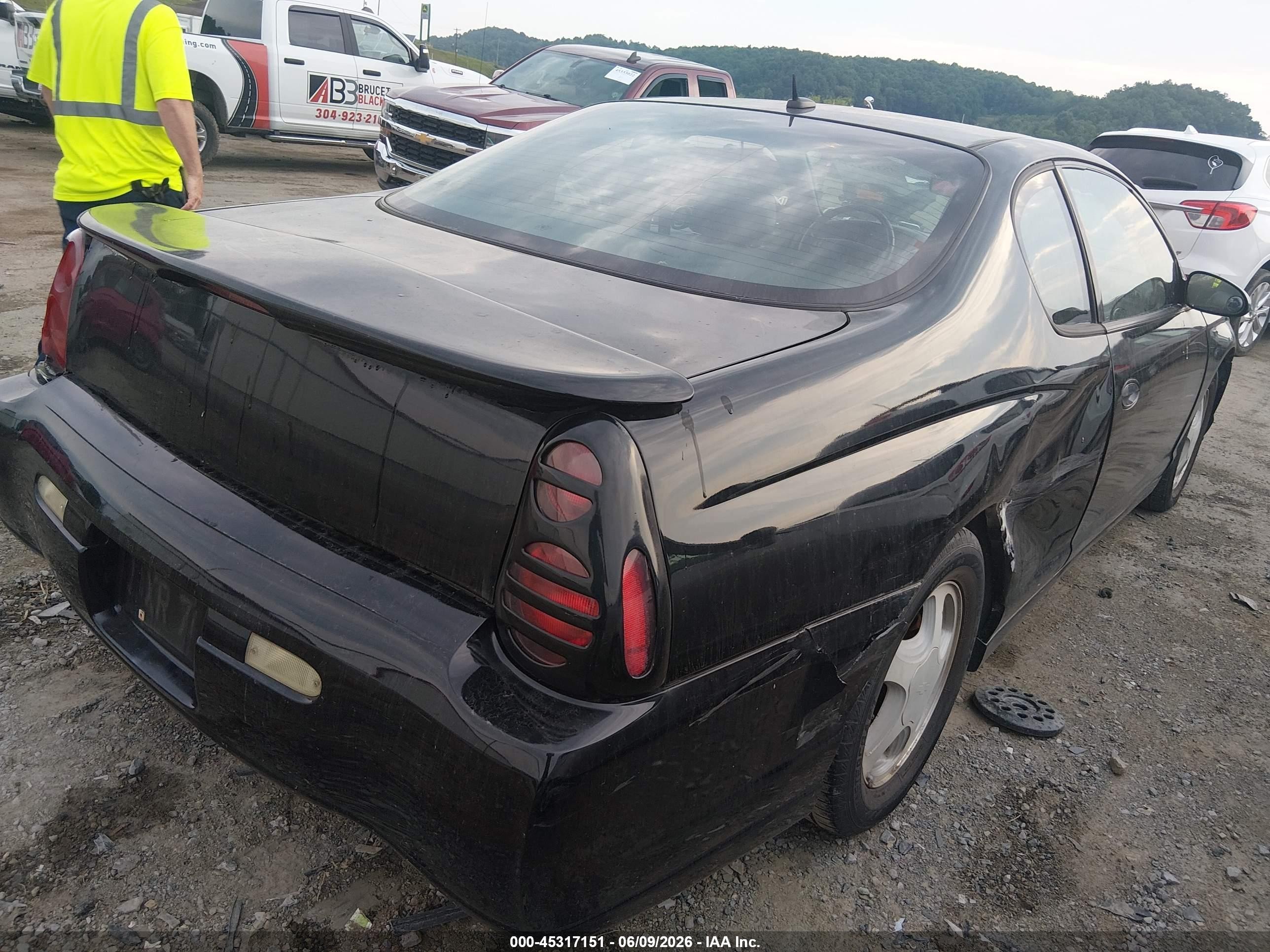 2005 Chevrolet Monte Carlo Lt Black vin: 2G1WX15K659102138