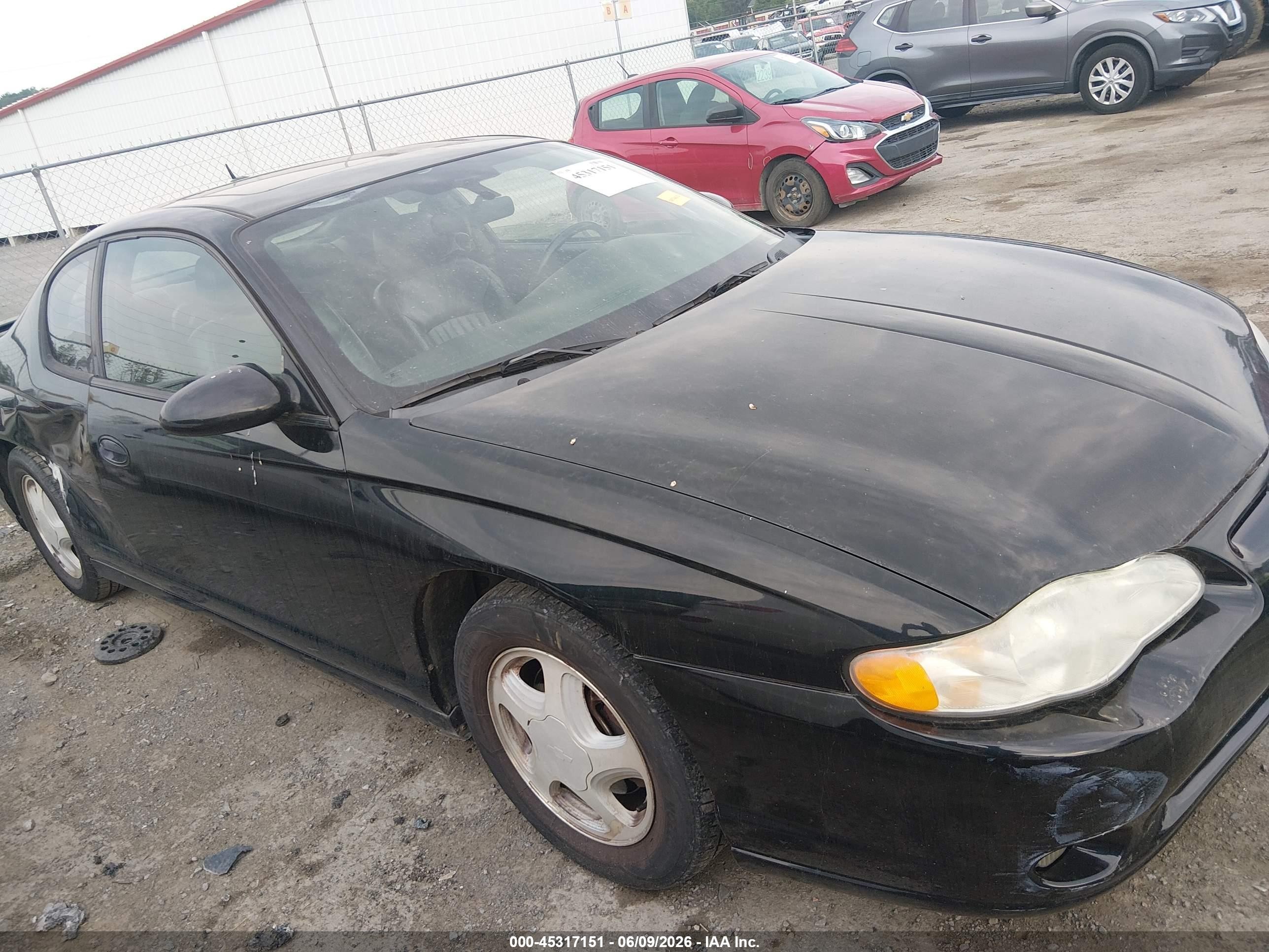 2005 Chevrolet Monte Carlo Lt Black vin: 2G1WX15K659102138