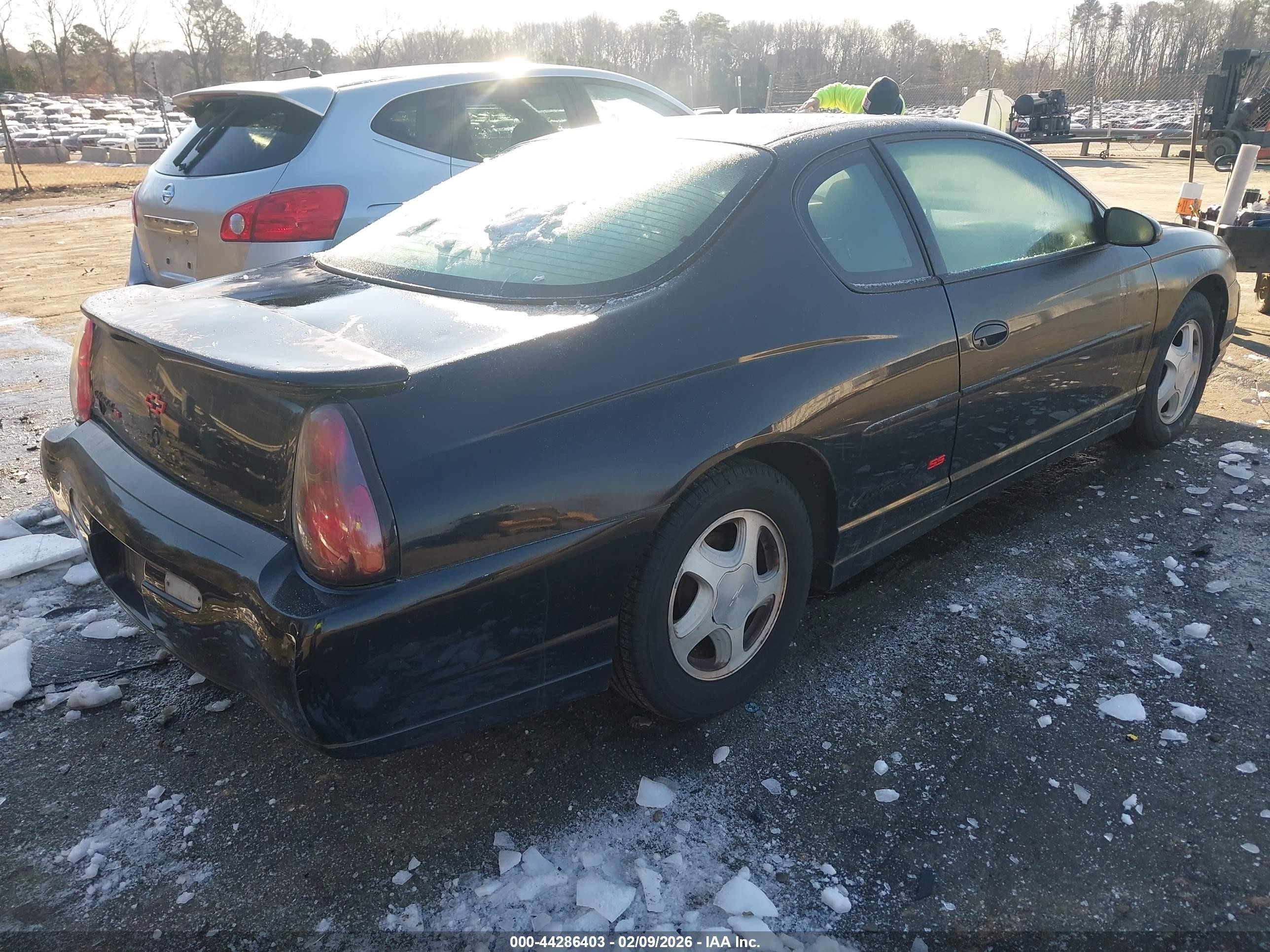 2001 Chevrolet Monte Carlo Ss Black vin: 2G1WX15K719186111