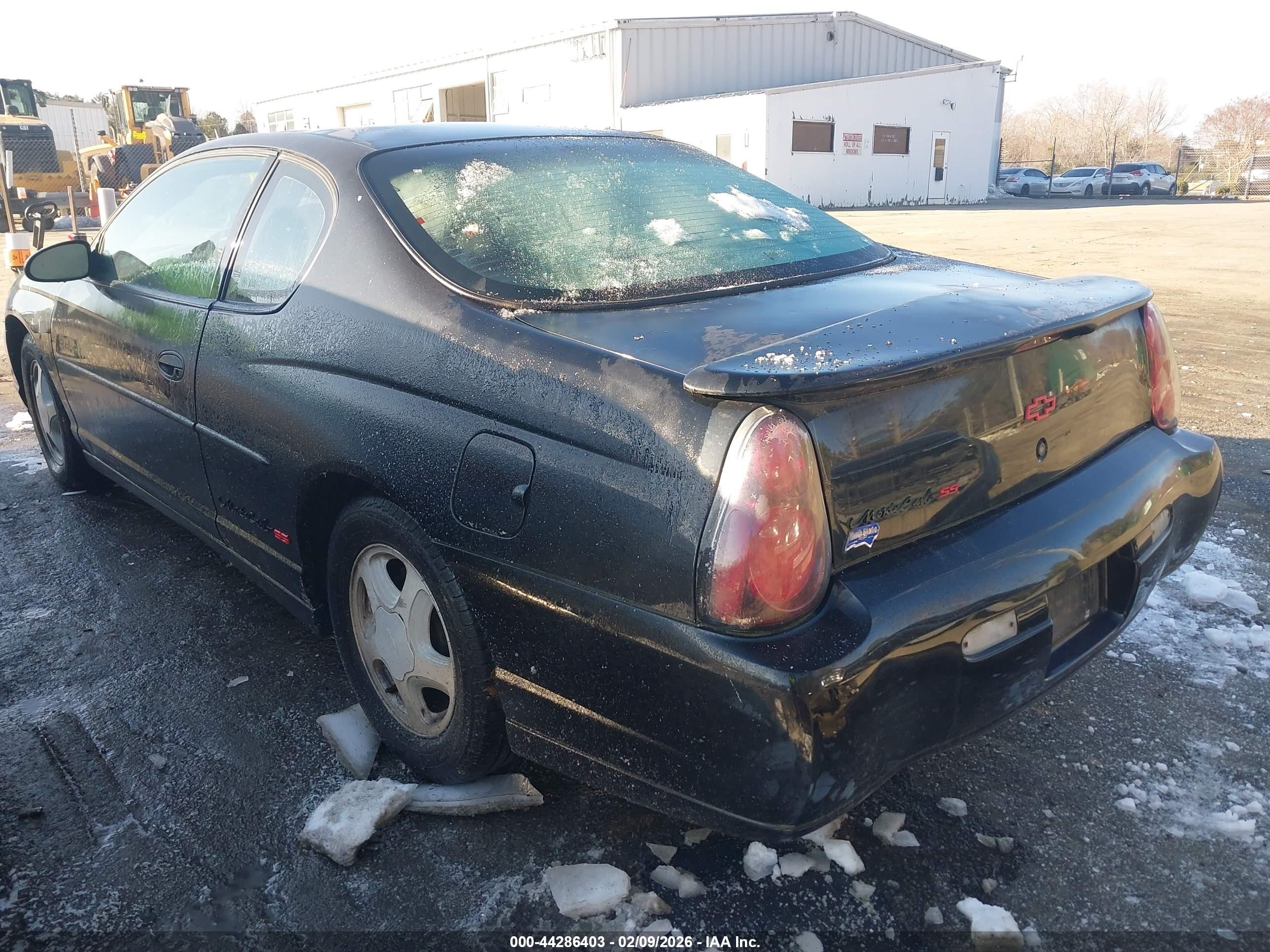 2001 Chevrolet Monte Carlo Ss Black vin: 2G1WX15K719186111