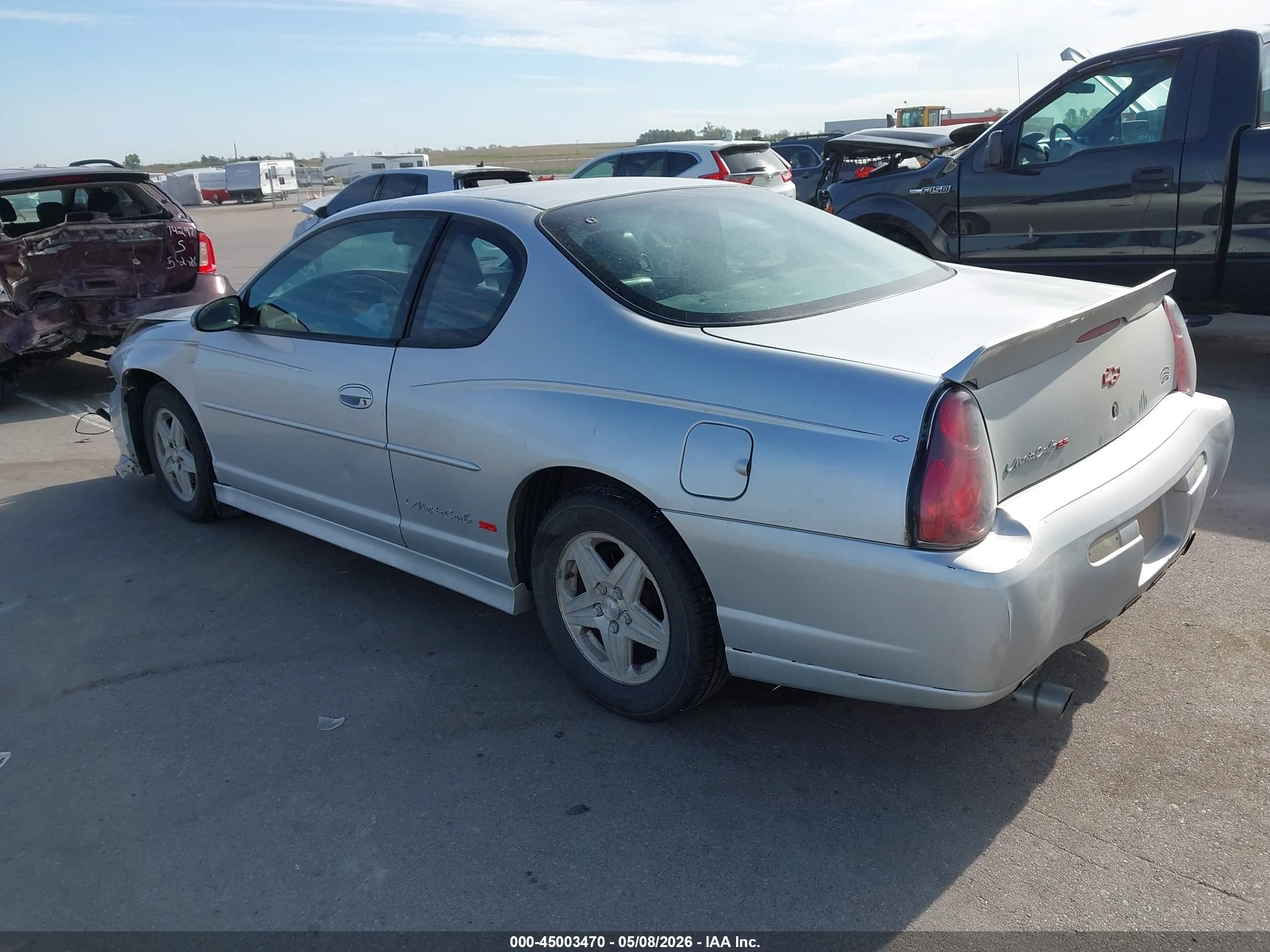 2002 Chevrolet Monte Carlo Ss Silver vin: 2G1WX15K729121583