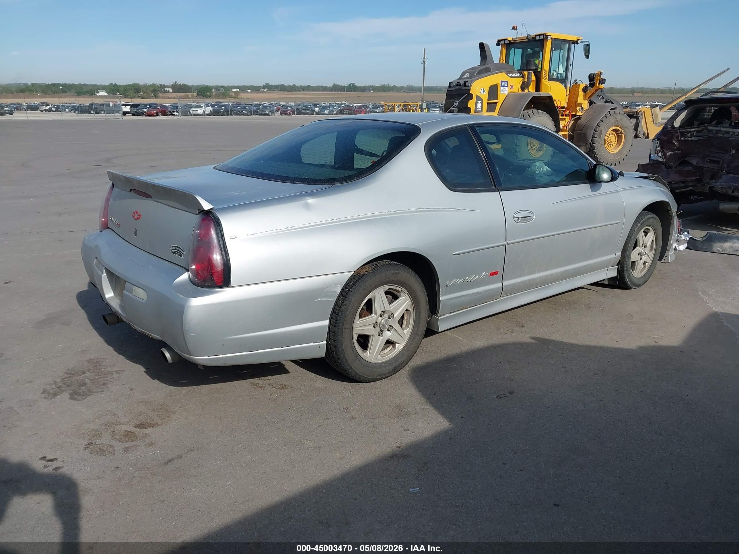 2002 Chevrolet Monte Carlo Ss Silver vin: 2G1WX15K729121583
