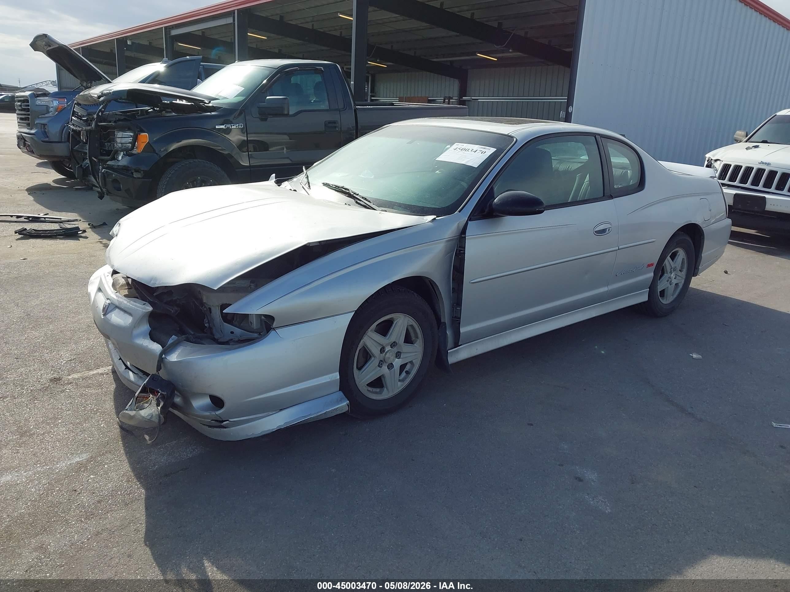 2002 Chevrolet Monte Carlo Ss Silver vin: 2G1WX15K729121583