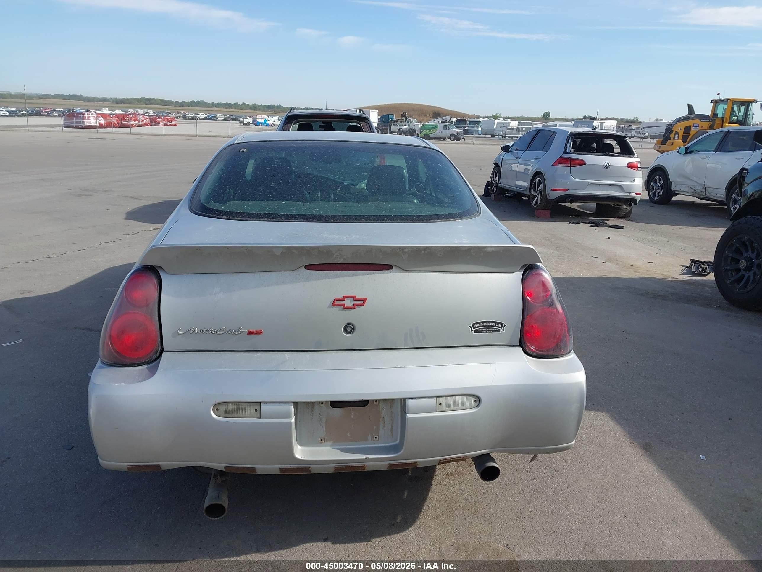 2002 Chevrolet Monte Carlo Ss Silver vin: 2G1WX15K729121583