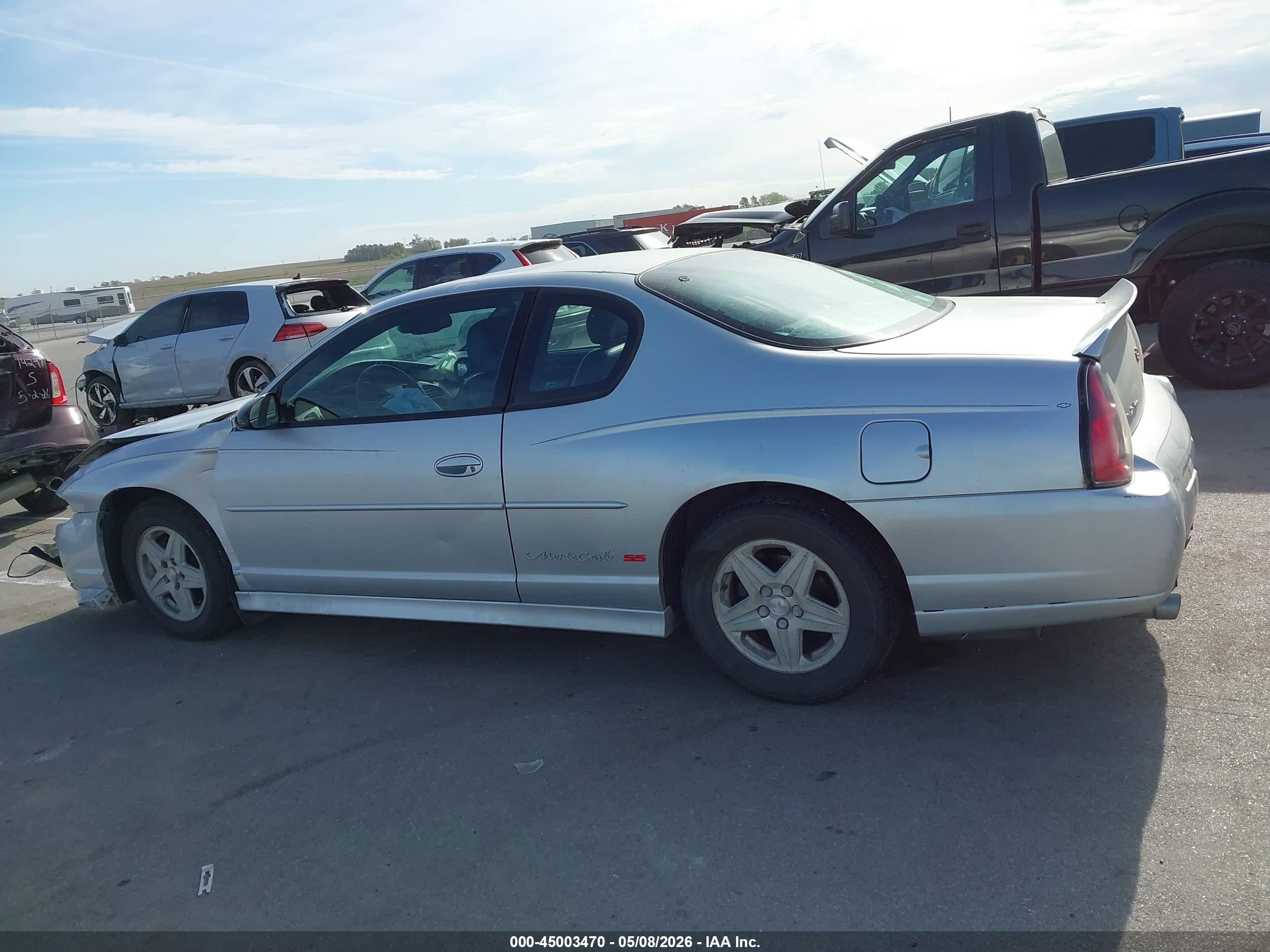 2002 Chevrolet Monte Carlo Ss Silver vin: 2G1WX15K729121583