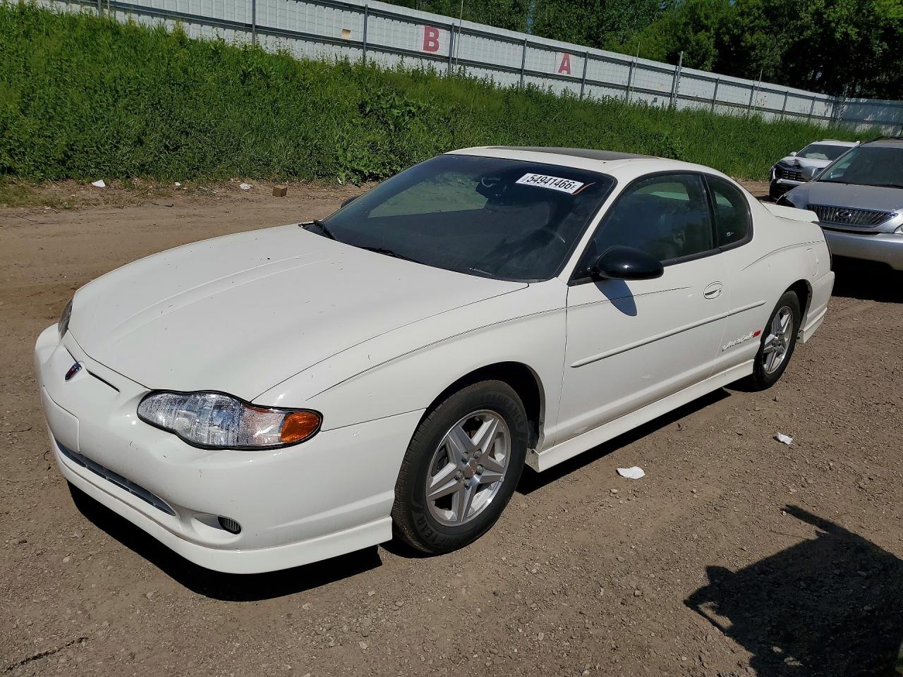 2002 Chevrolet Monte Carlo Ss White vin: 2G1WX15K729145284