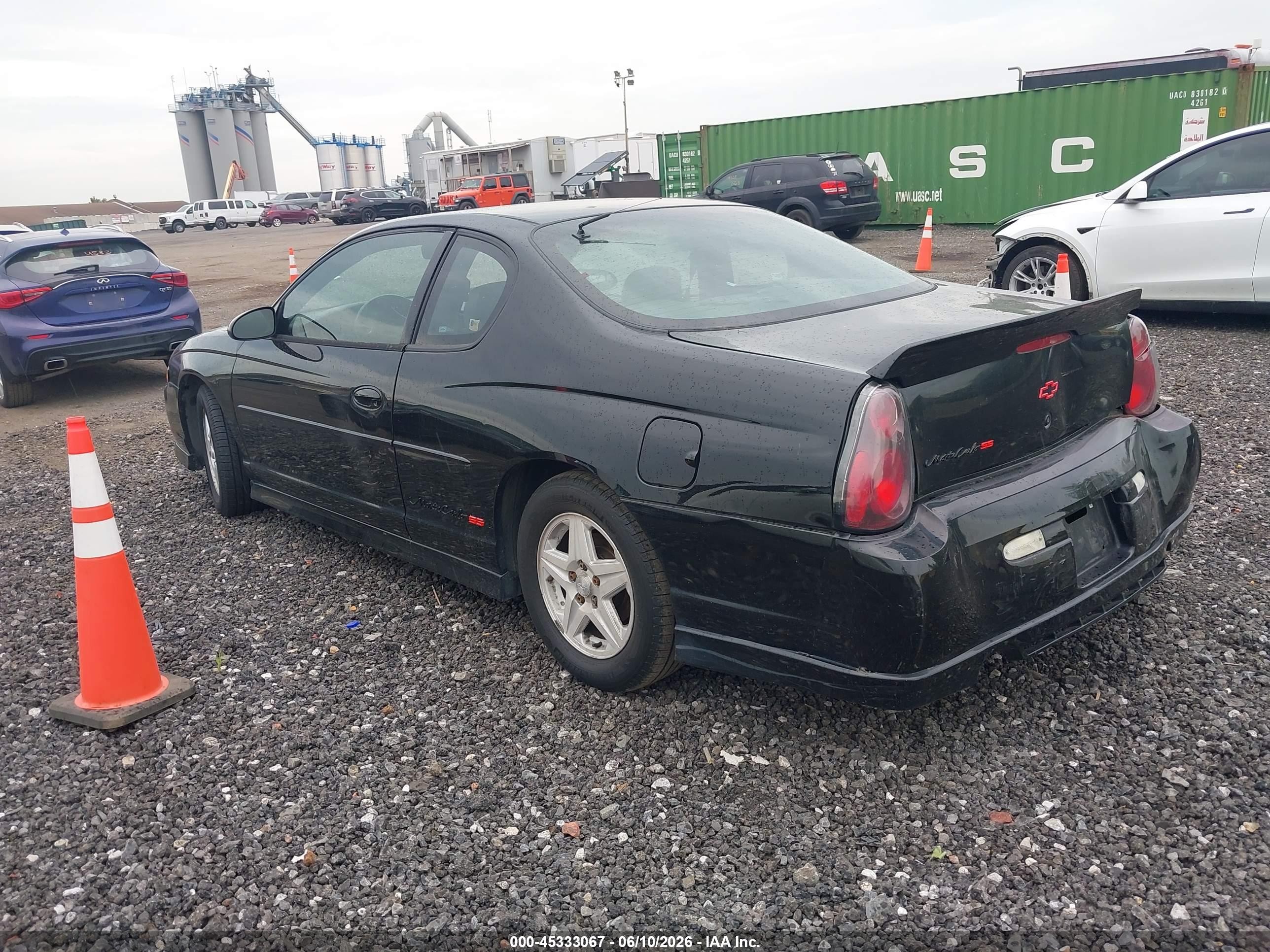 2002 Chevrolet Monte Carlo Ss Black vin: 2G1WX15K729315966