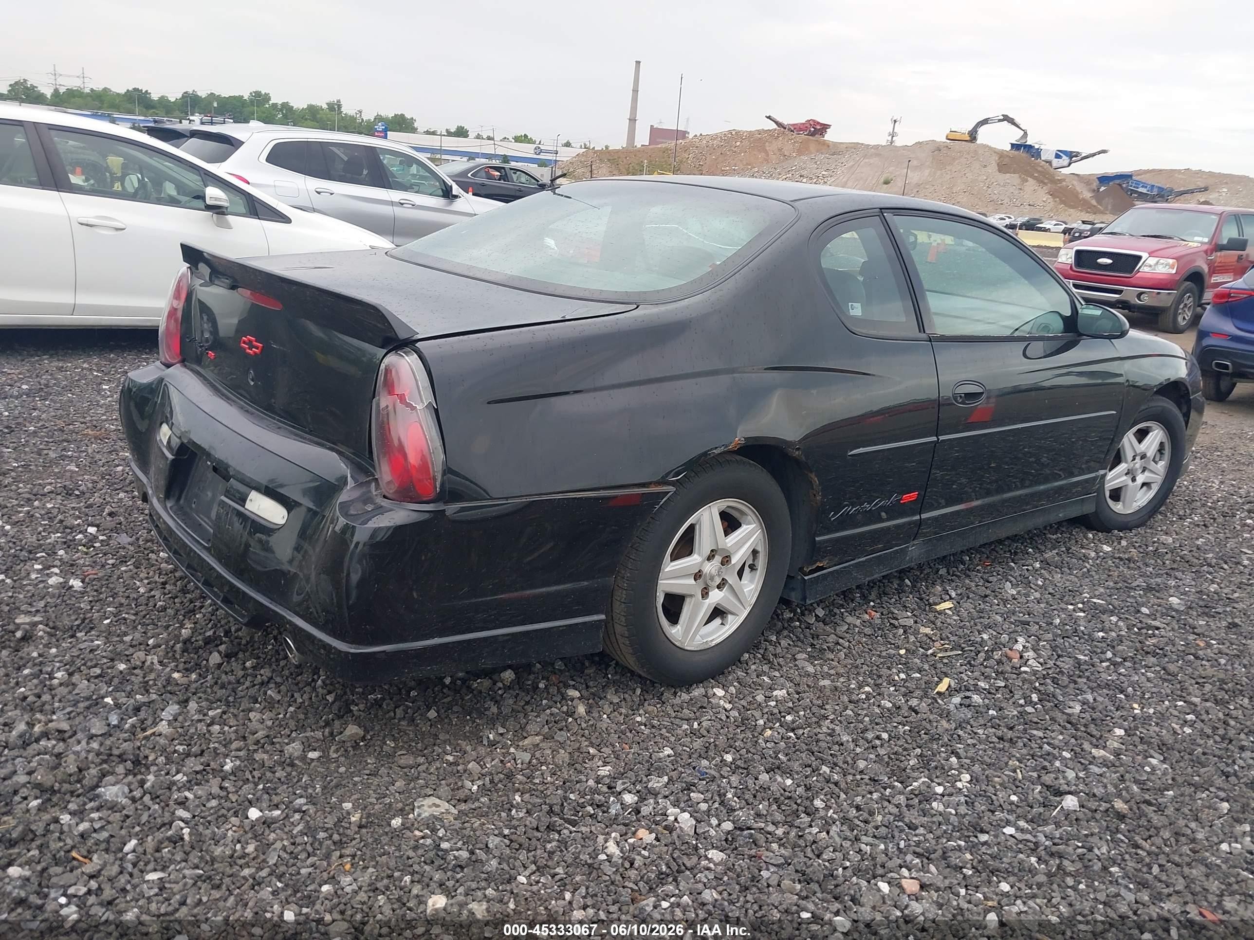2002 Chevrolet Monte Carlo Ss Black vin: 2G1WX15K729315966