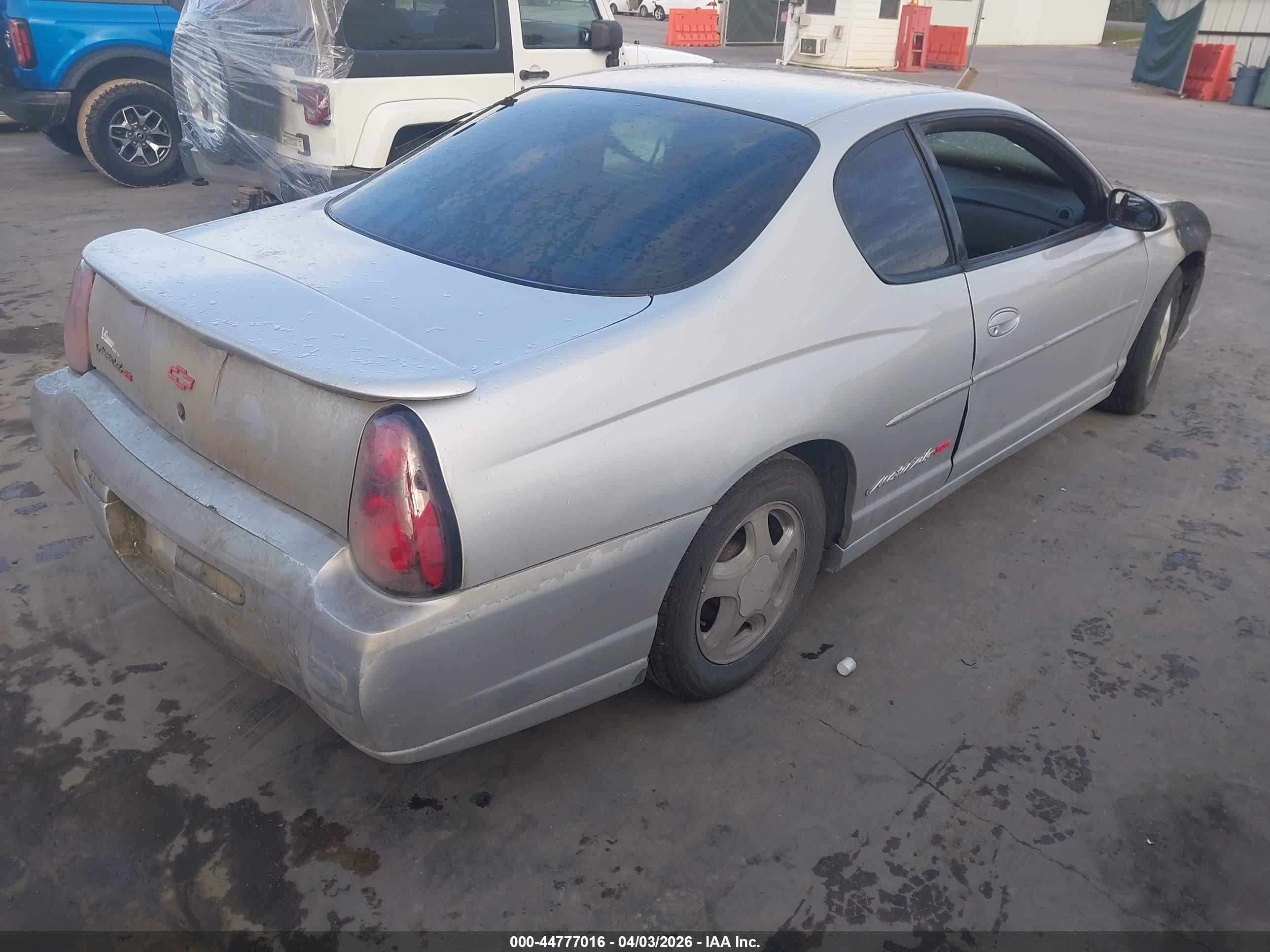 2001 Chevrolet Monte Carlo Ss Silver vin: 2G1WX15K819237177