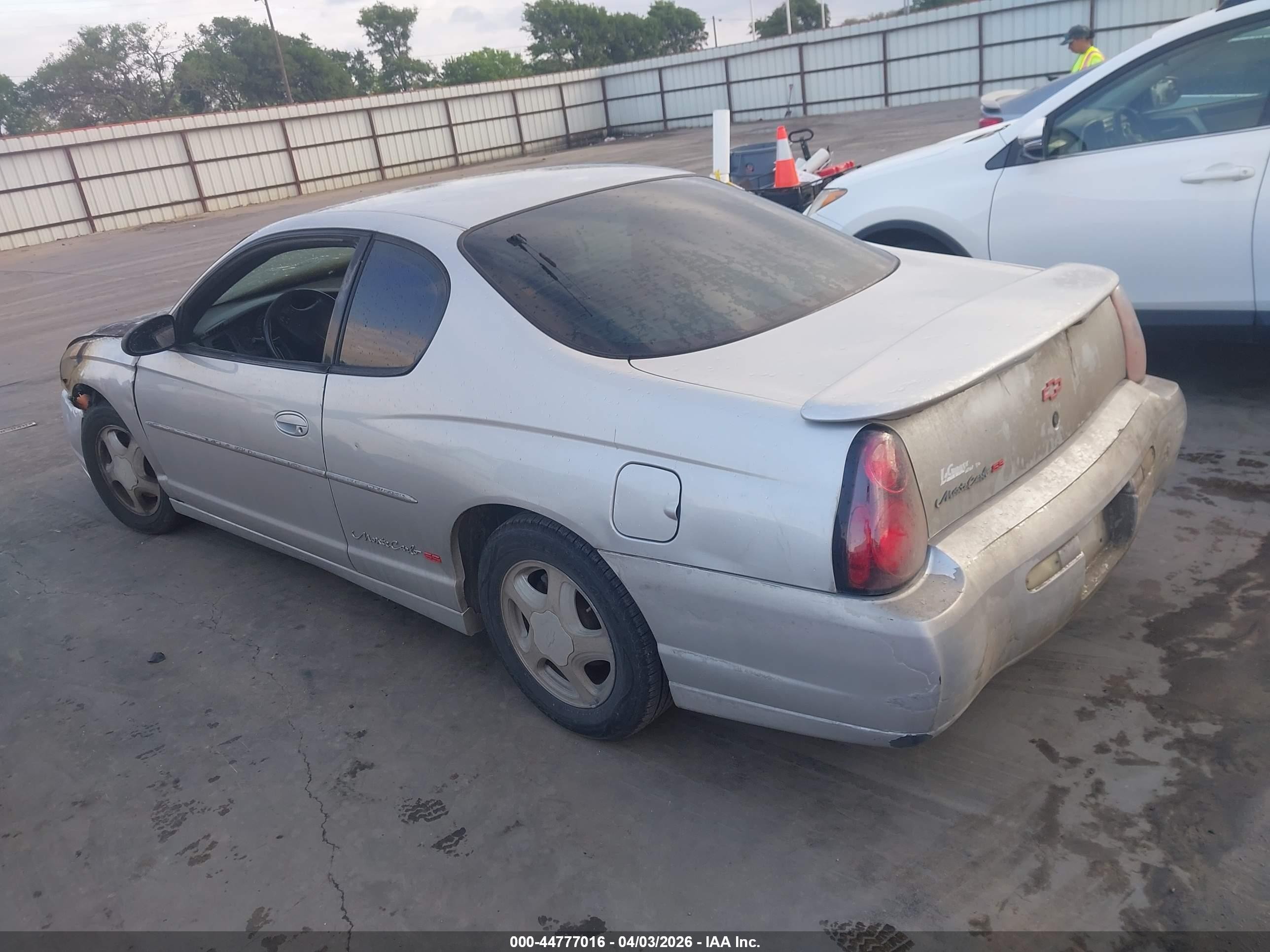 2001 Chevrolet Monte Carlo Ss Silver vin: 2G1WX15K819237177