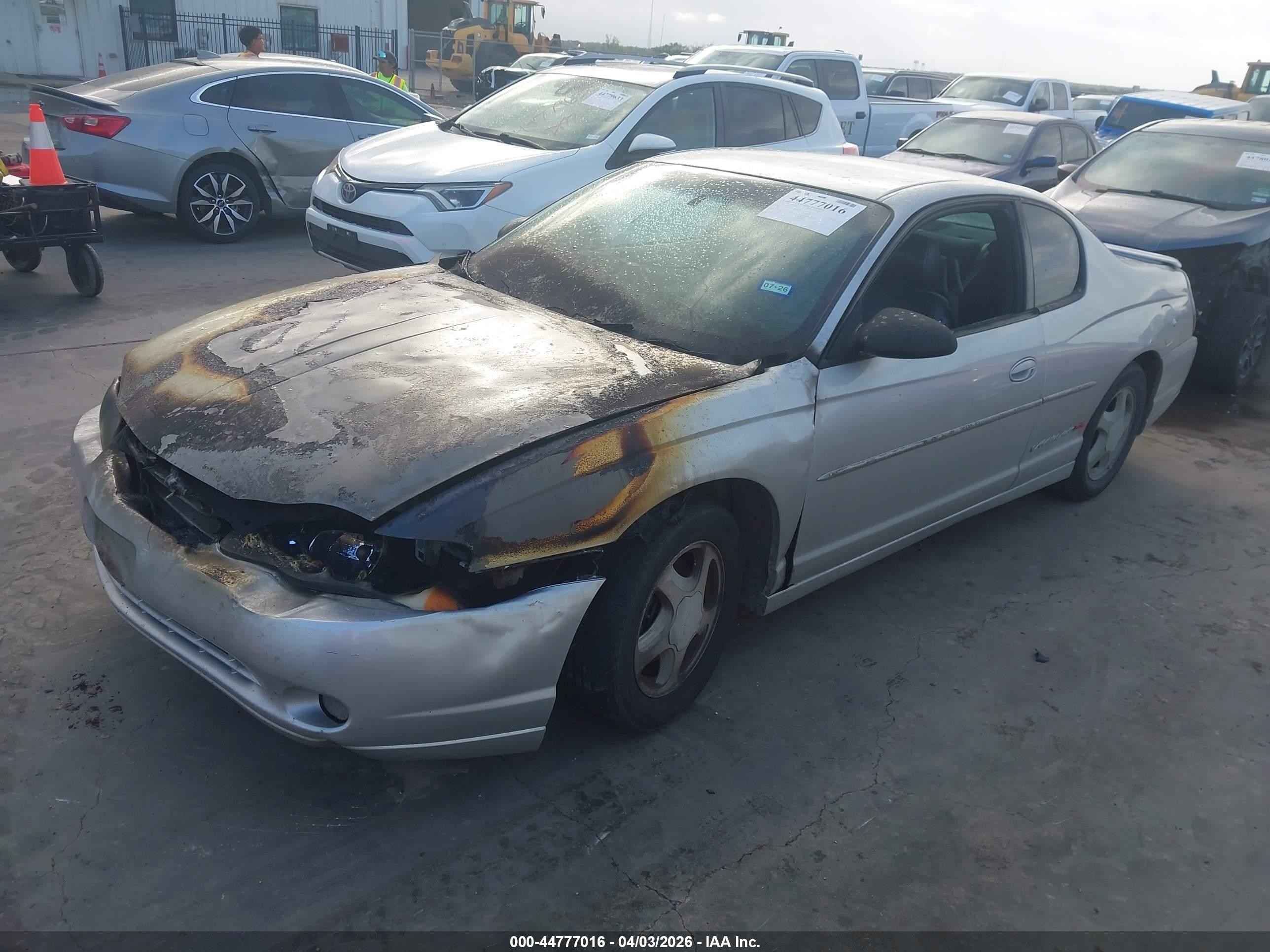 2001 Chevrolet Monte Carlo Ss Silver vin: 2G1WX15K819237177