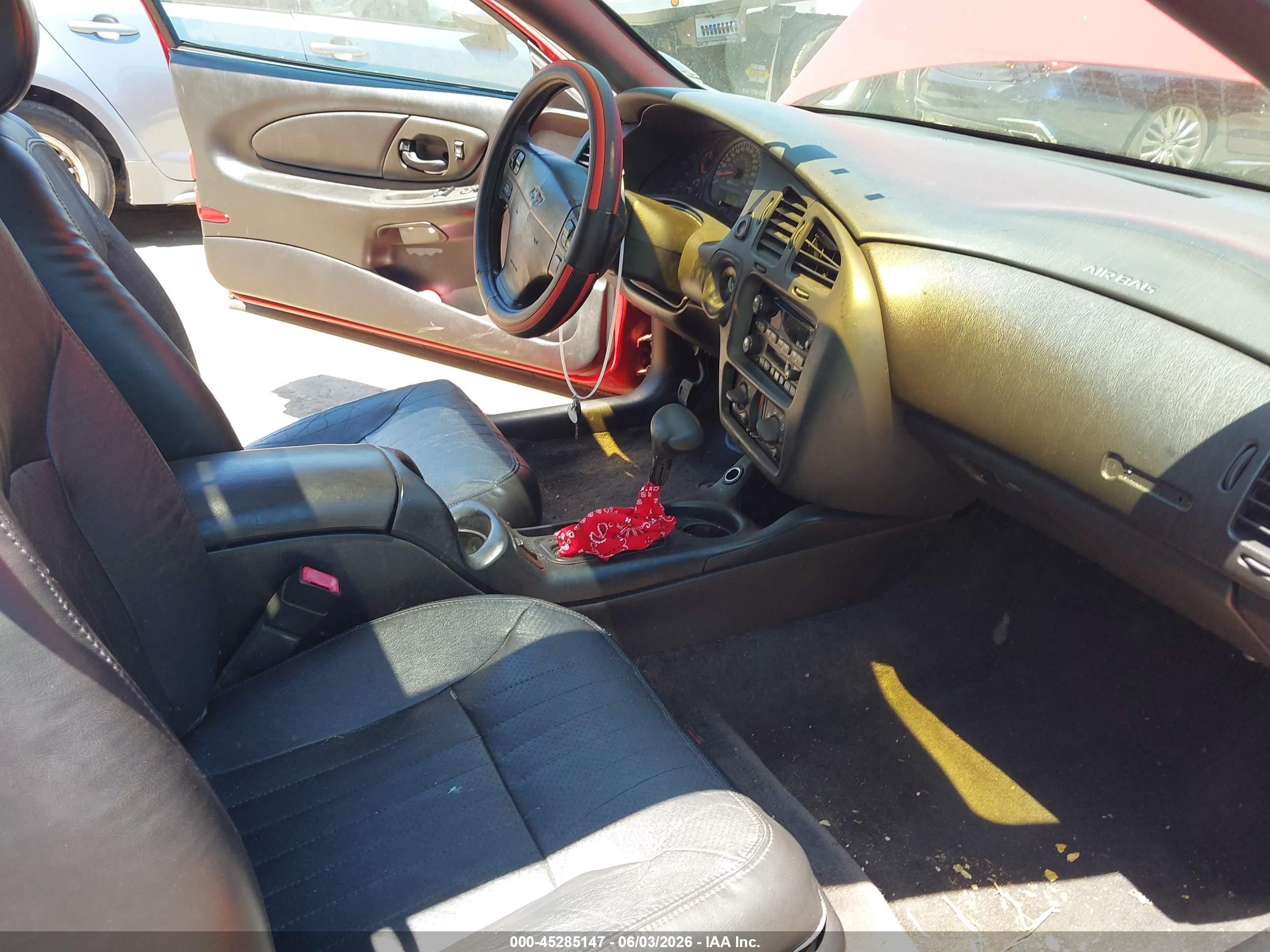 2002 Chevrolet Monte Carlo Ss Red vin: 2G1WX15K929193983