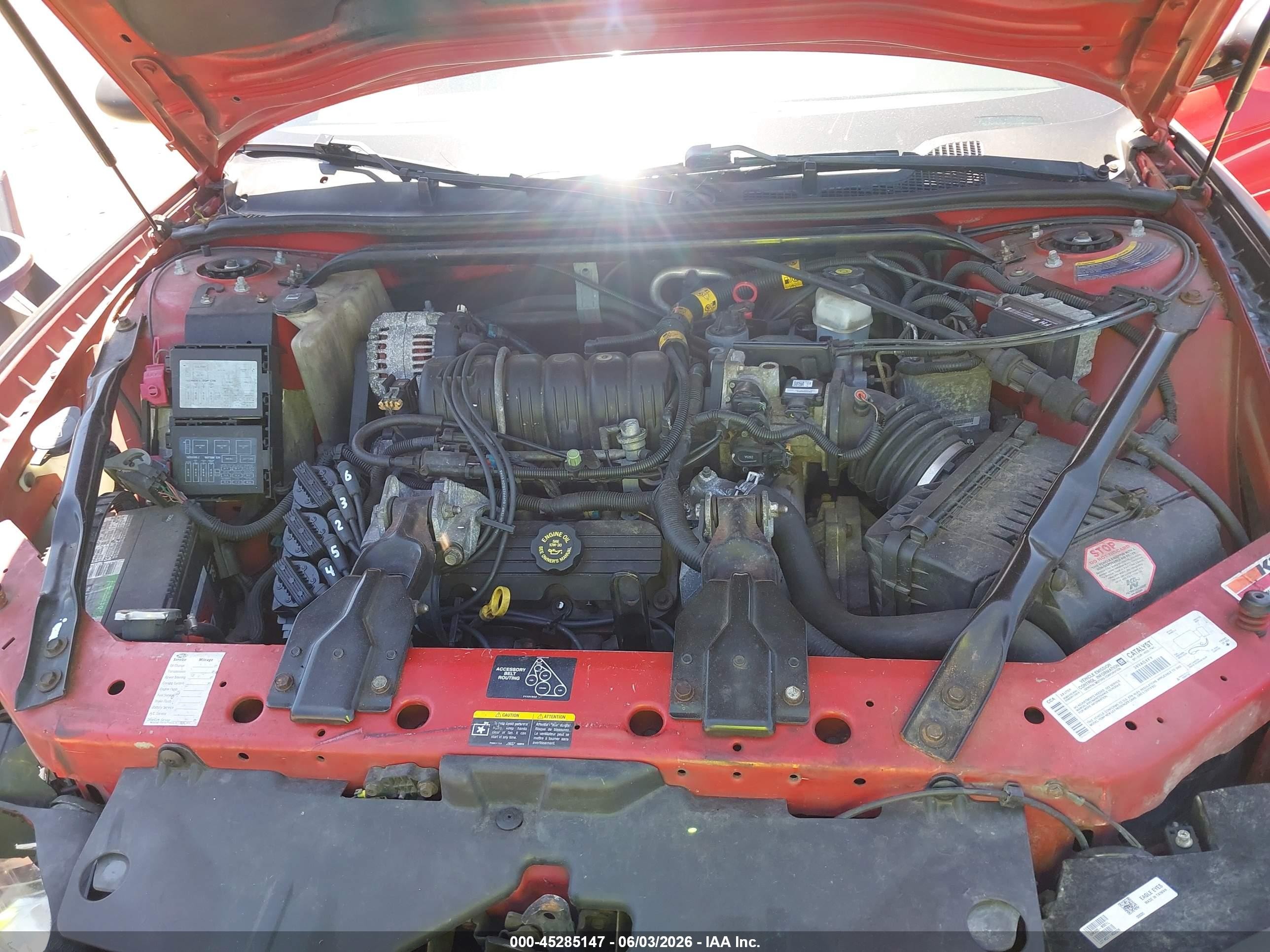 2002 Chevrolet Monte Carlo Ss Red vin: 2G1WX15K929193983