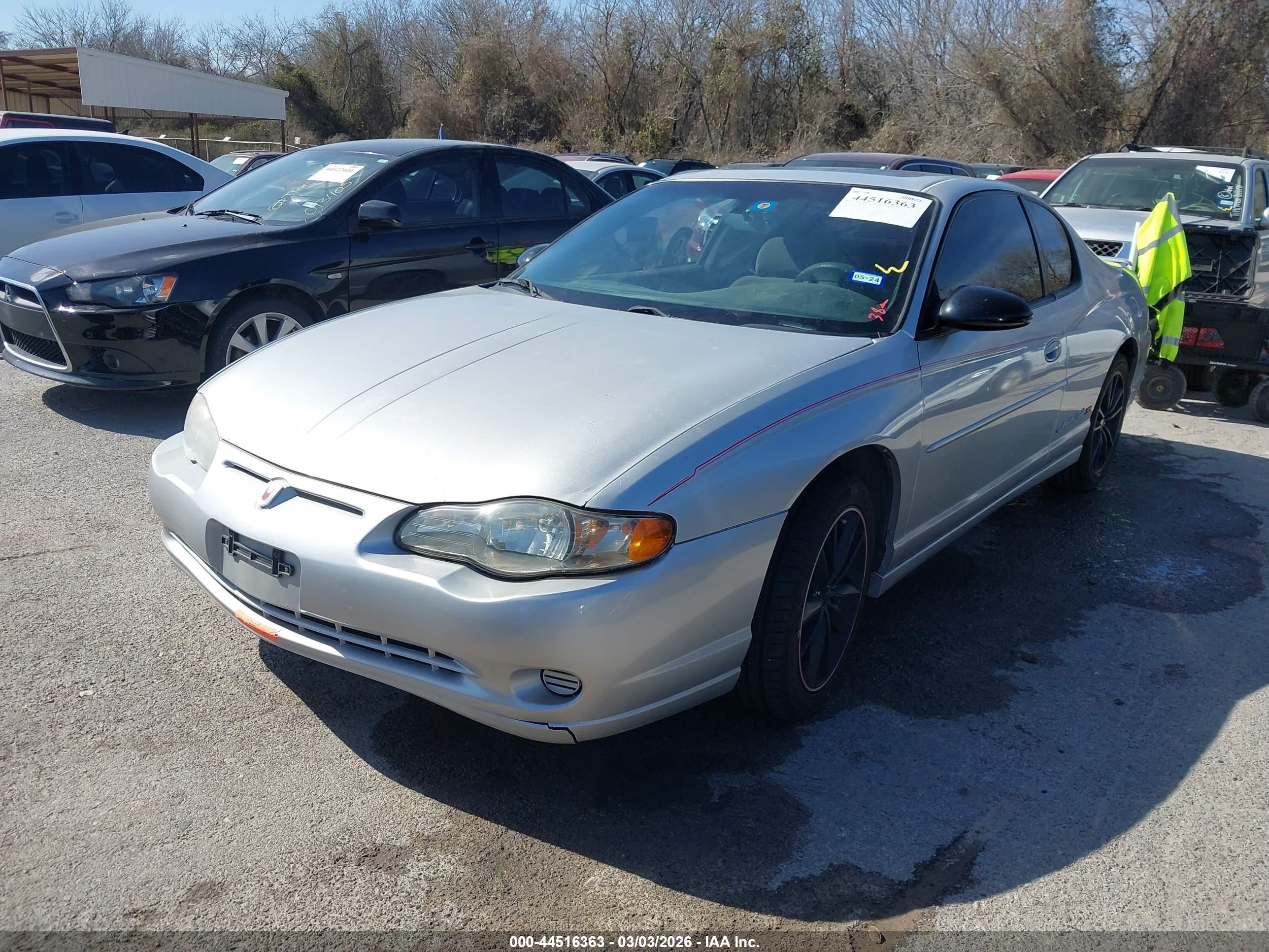2001 Chevrolet Monte Carlo Ss Silver vin: 2G1WX15KX19166287
