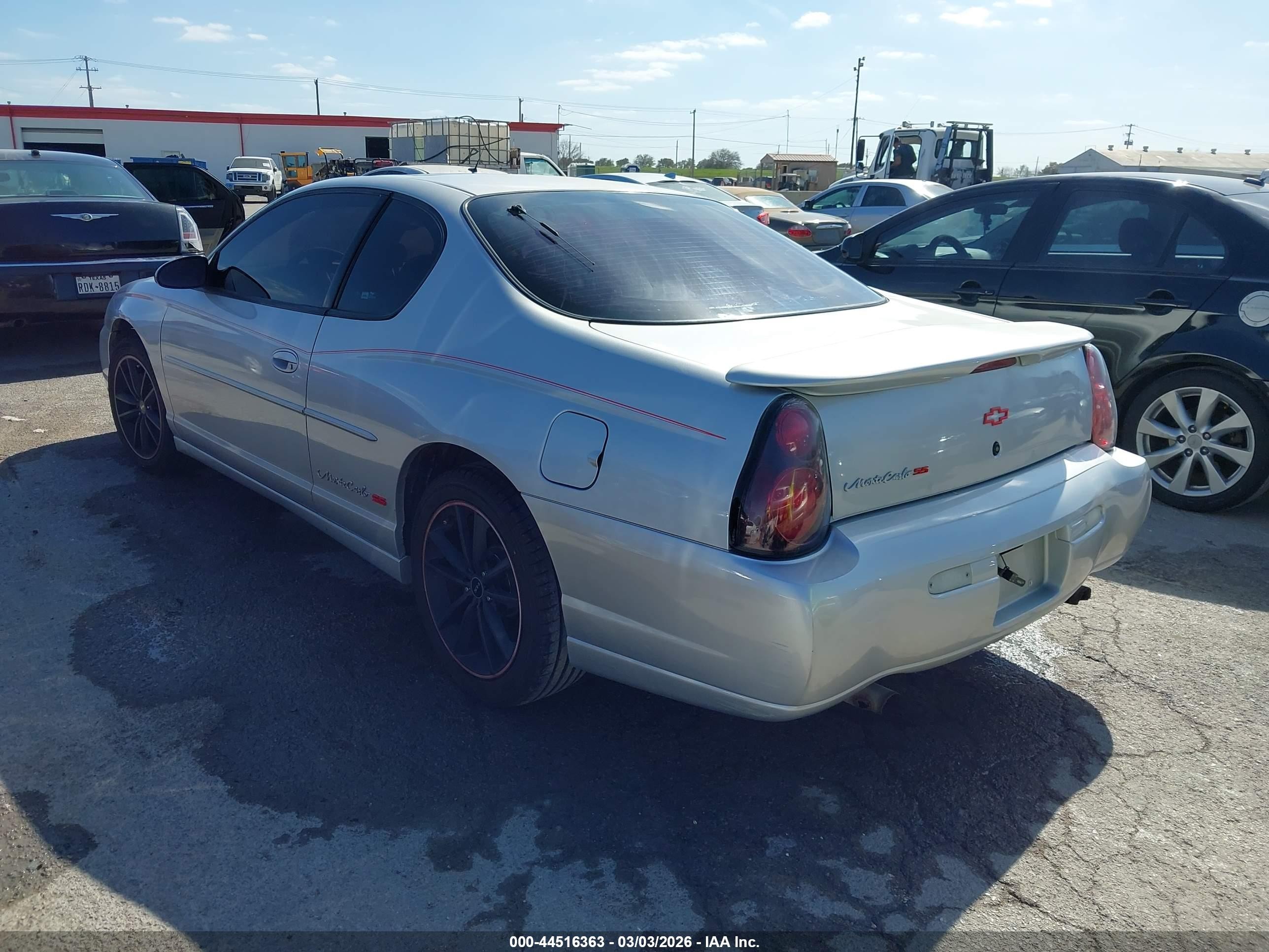 2001 Chevrolet Monte Carlo Ss Silver vin: 2G1WX15KX19166287